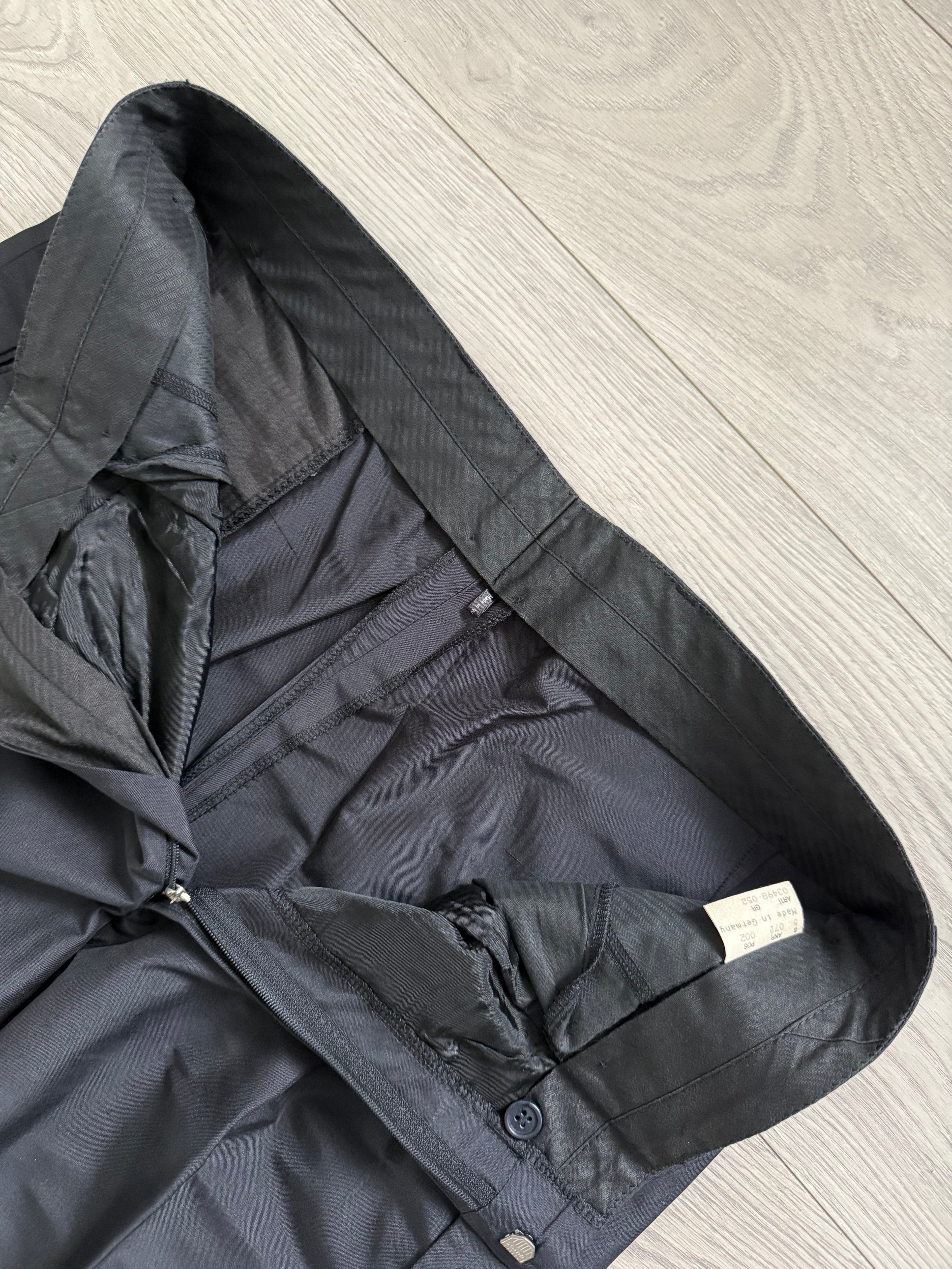Hugo Boss 1980s 'Tango' Double Breasted Peaked Lapel Silk Suit - Size XL Jacket / 35" Waist