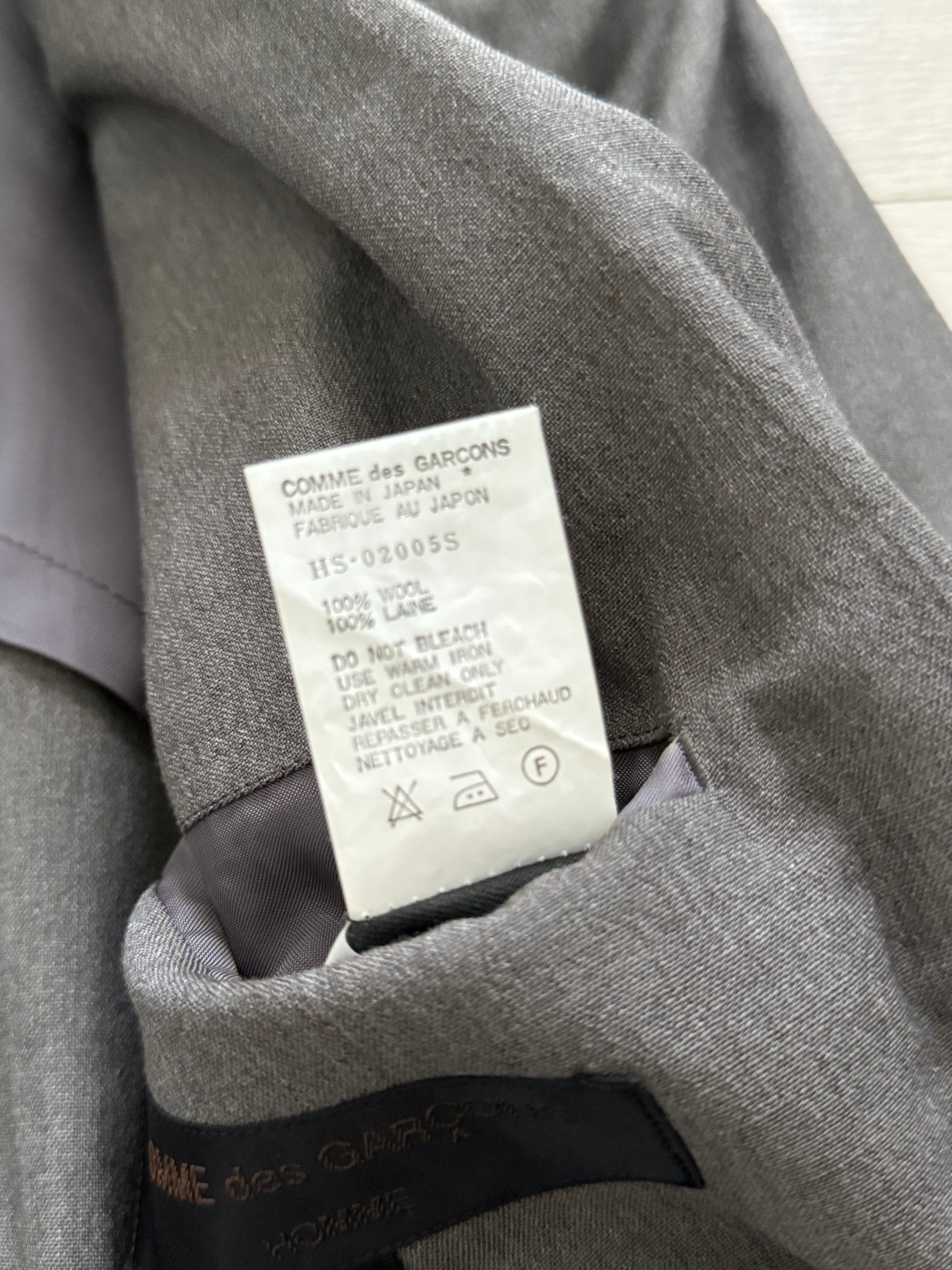 Comme Des Garcons Homme 1989 Double Breasted Pleated Wool Grey Suit - Size S Jacket / 28" Waist