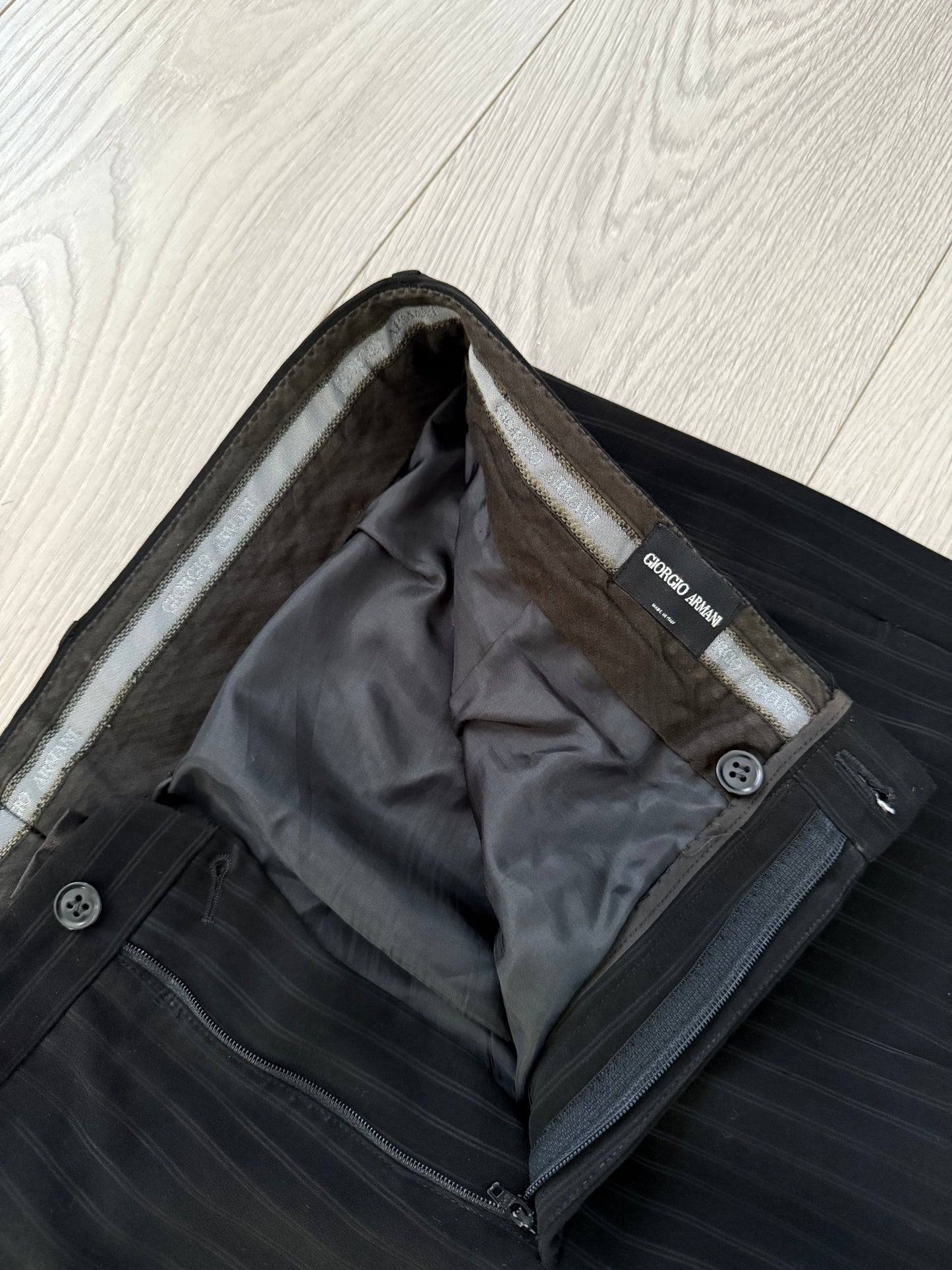 Giorgio Armani 1990s Striped Relaxed Trousers - Size 34