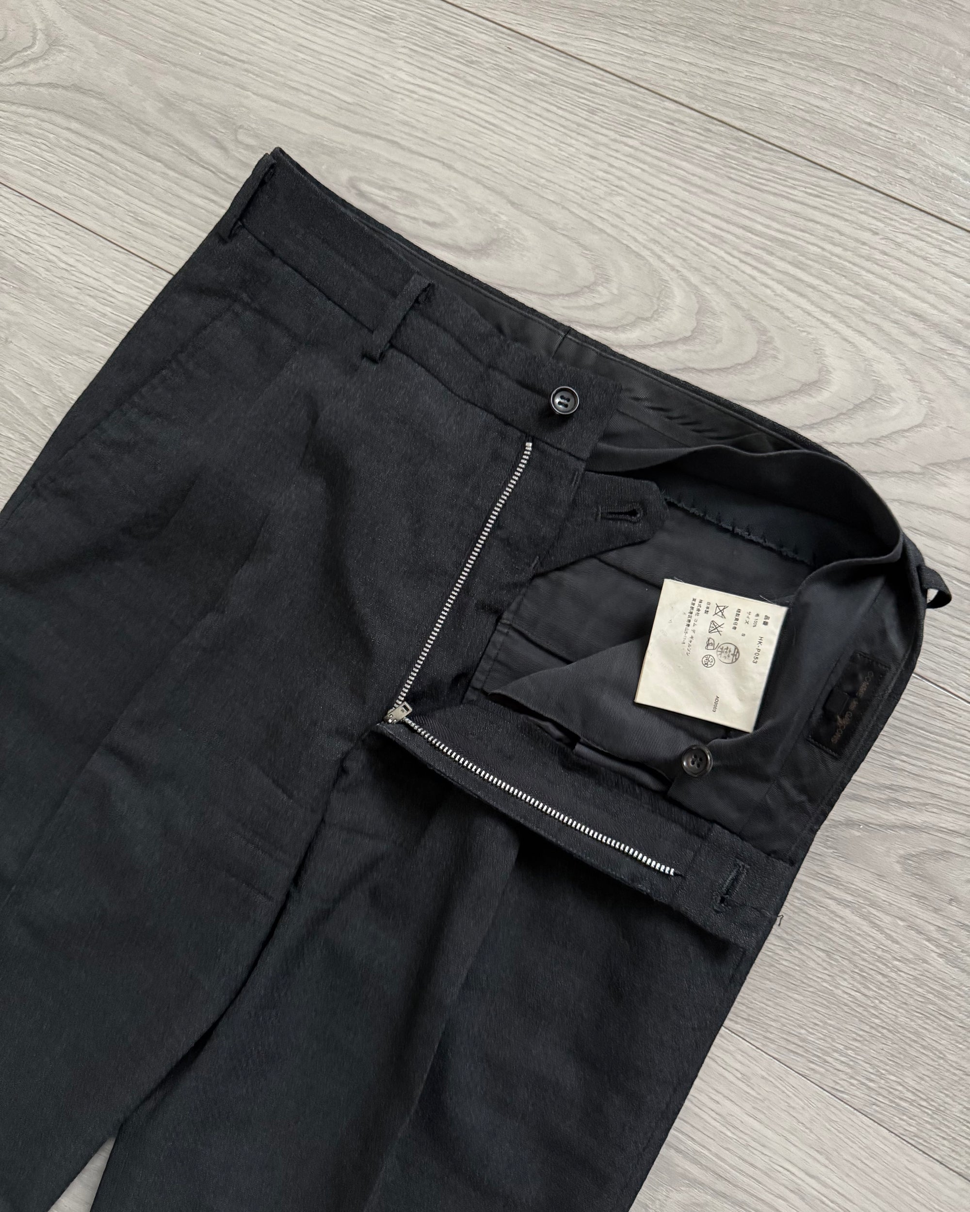 Comme Des Garcons Homme 2003 Double Pleat Textured Pants - Size 30