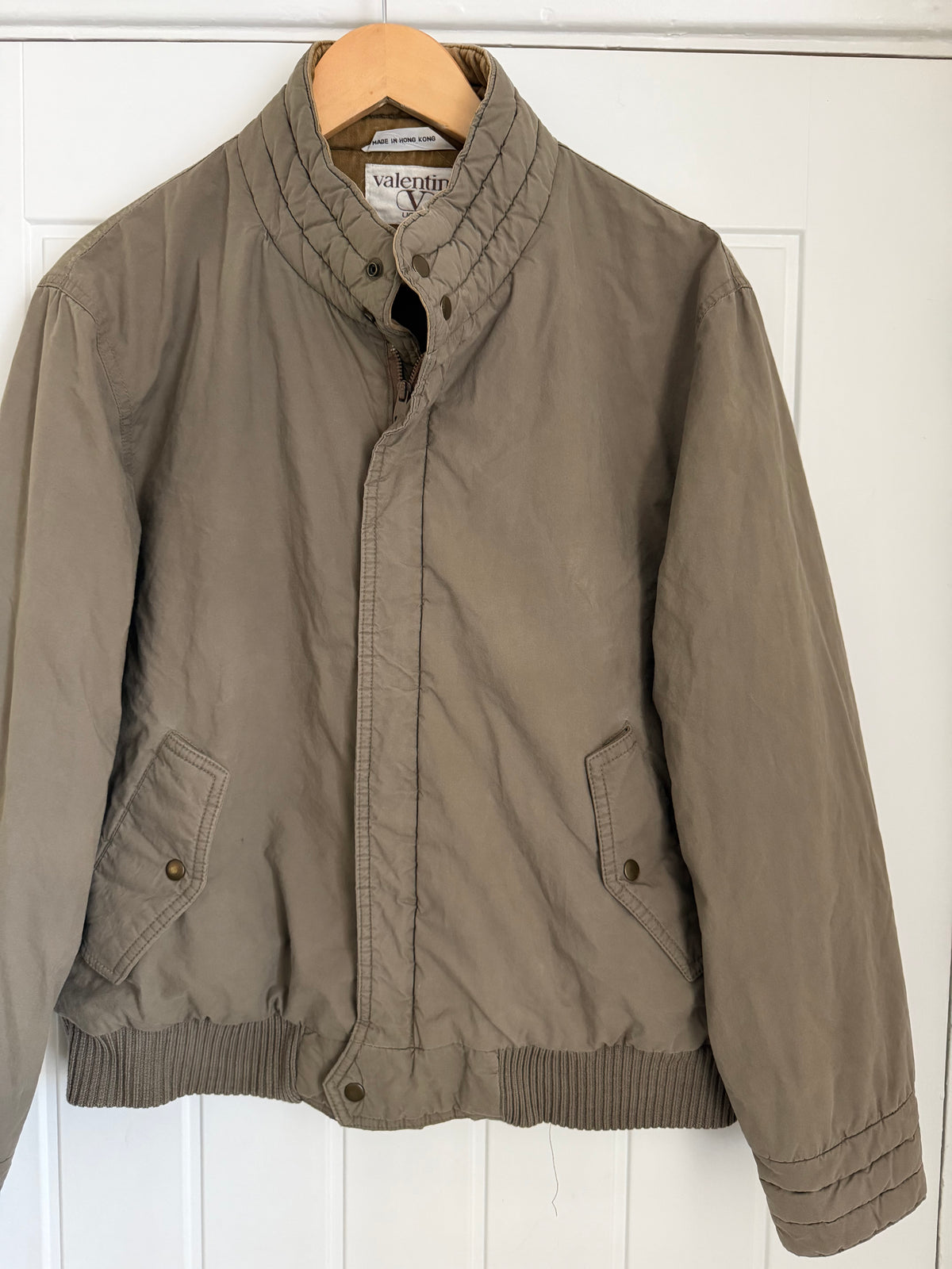 Valentino 1980s Padded Cotton Bomber Jacket - Size S