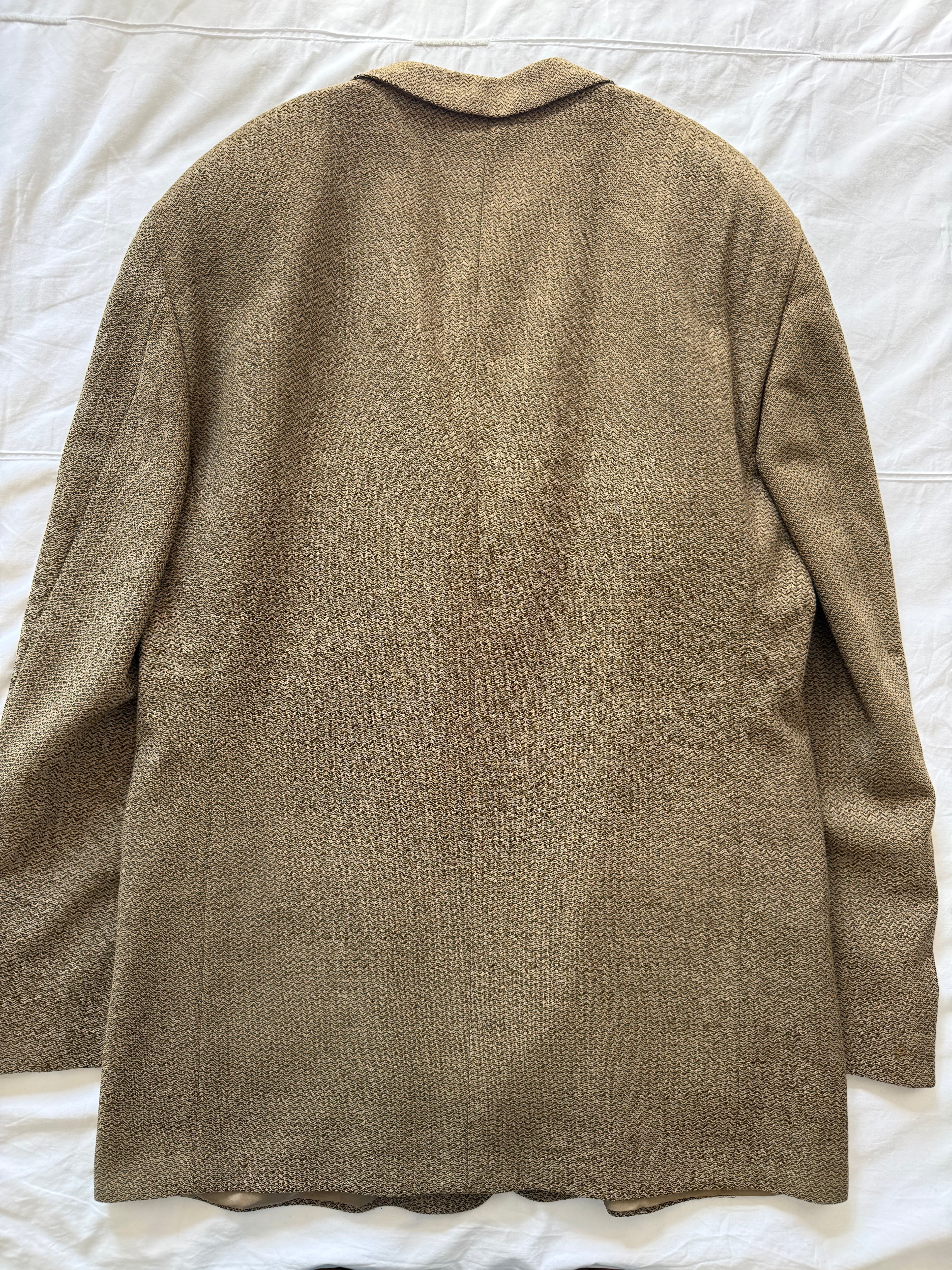 Giorgio Armani 1980s 3B Textured Wool Nylon Sport Jacket Blazer  - Size XL