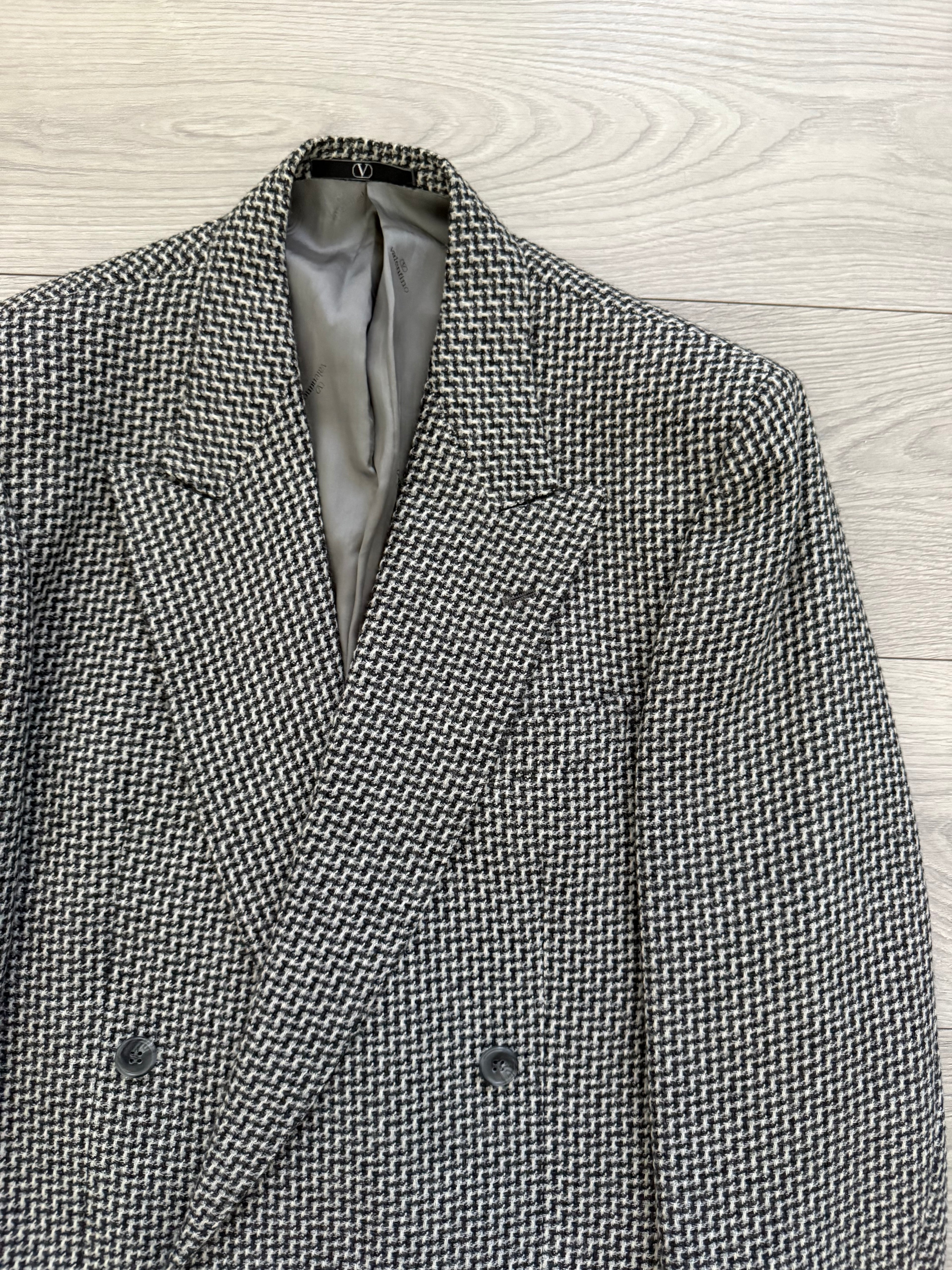 Valentino 1980s Double Breasted Peaked Lapel Wool Sports Blazer Jacket - Size S
