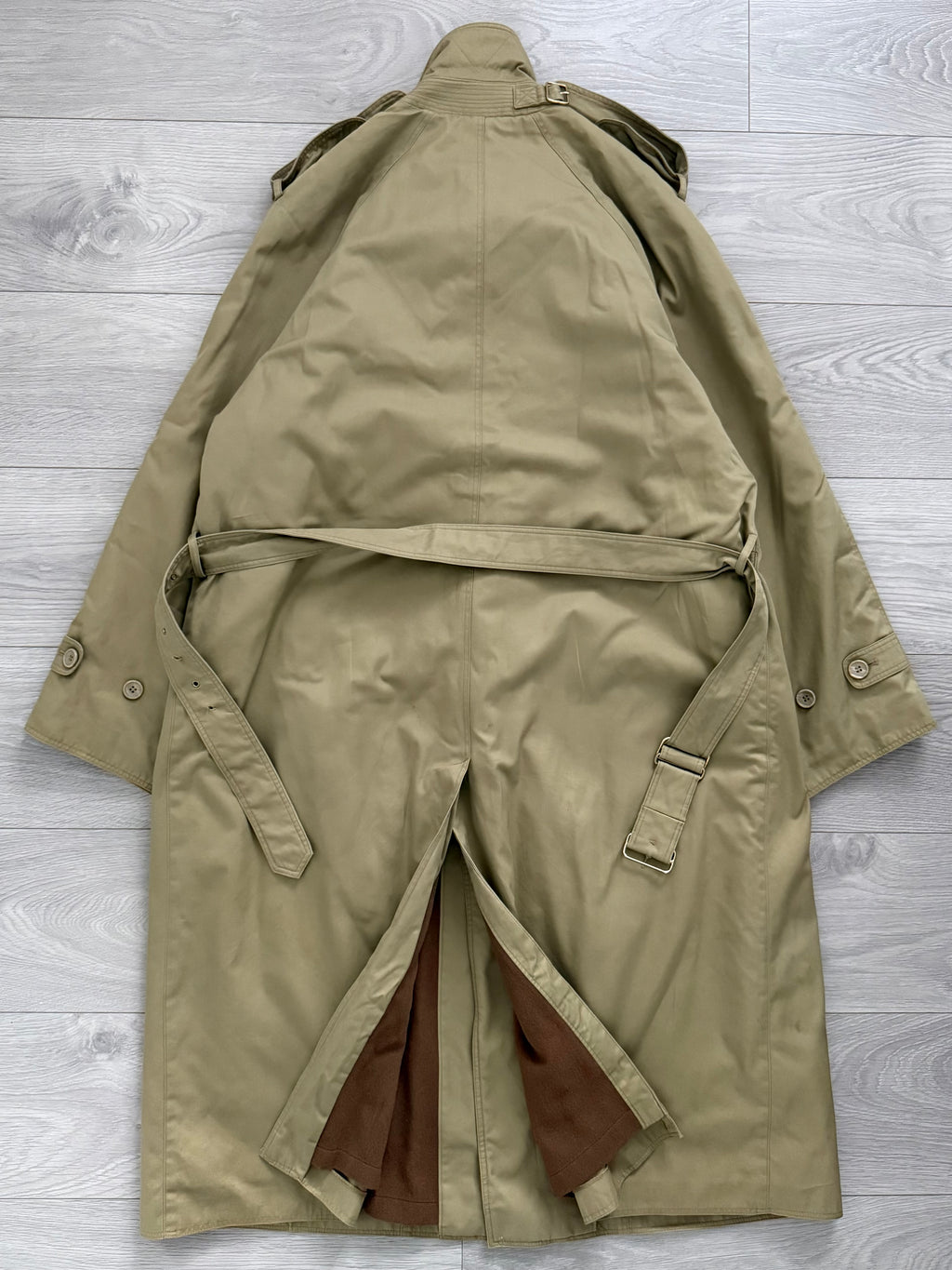Giorgio Armani Mainline 1980s Military Trench Coat - Size L