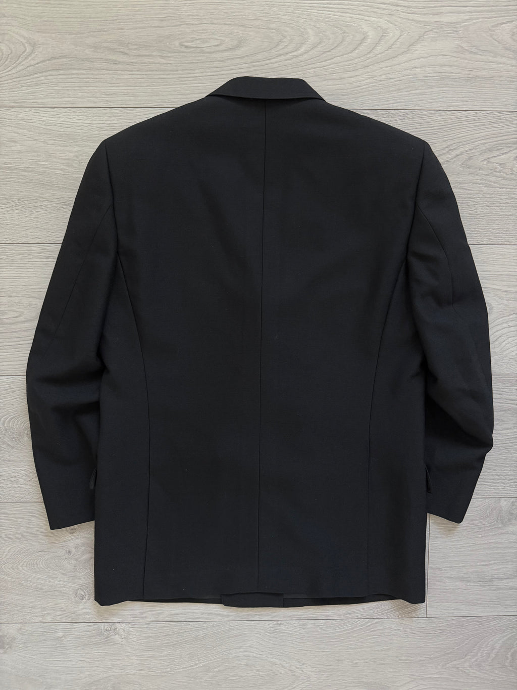 Givenchy 1990s Peak Lapel Double Breasted Wool Black Suit - Size S Jacket / 28" Waist