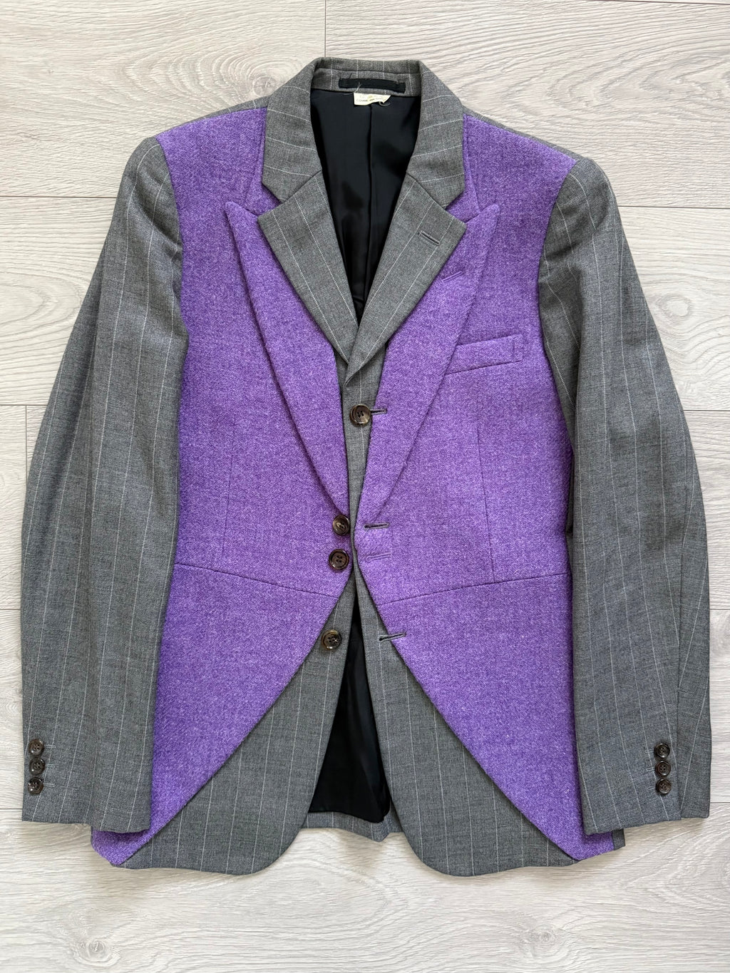 Comme Des Garcons Homme Plus AW2009 Curve Panelled Wool Suit - Size XS Jacket / 30" Waist