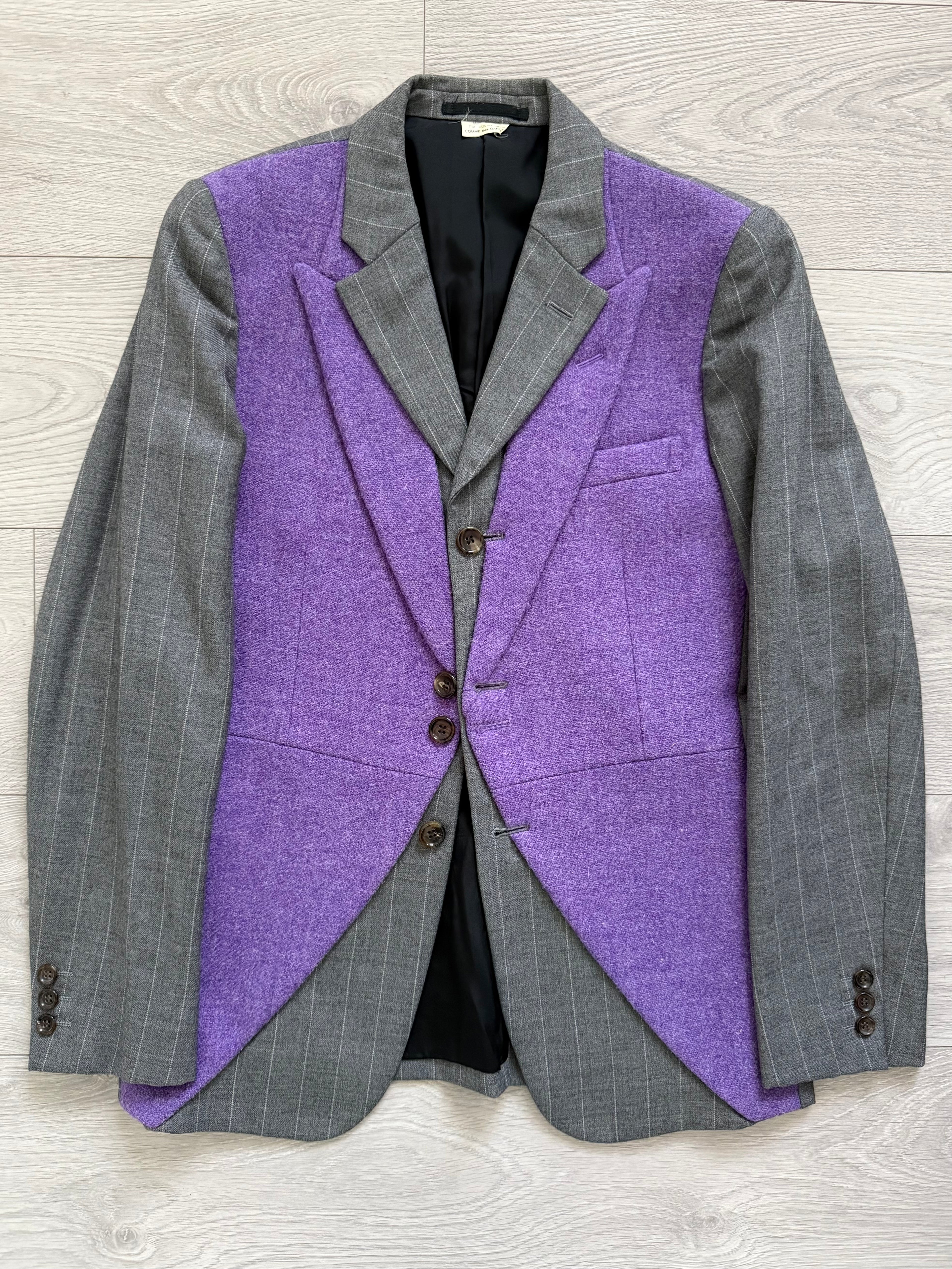 Comme Des Garcons Homme Plus AW2009 Curve Panelled Wool Suit - Size XS Jacket / 30" Waist
