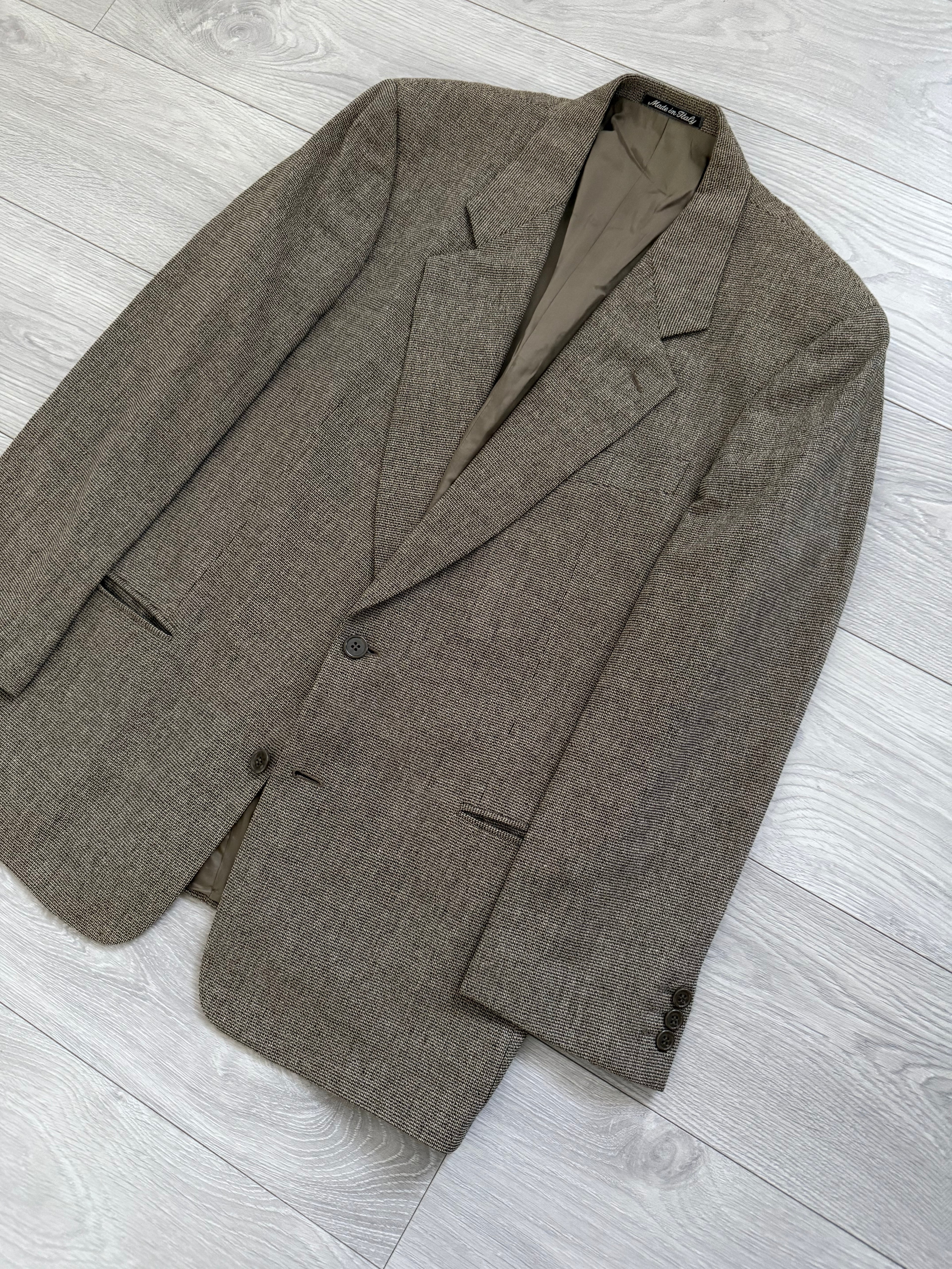 Giorgio Armani 1980s 2B Textured Wool Sports Blazer Jacket - Size L