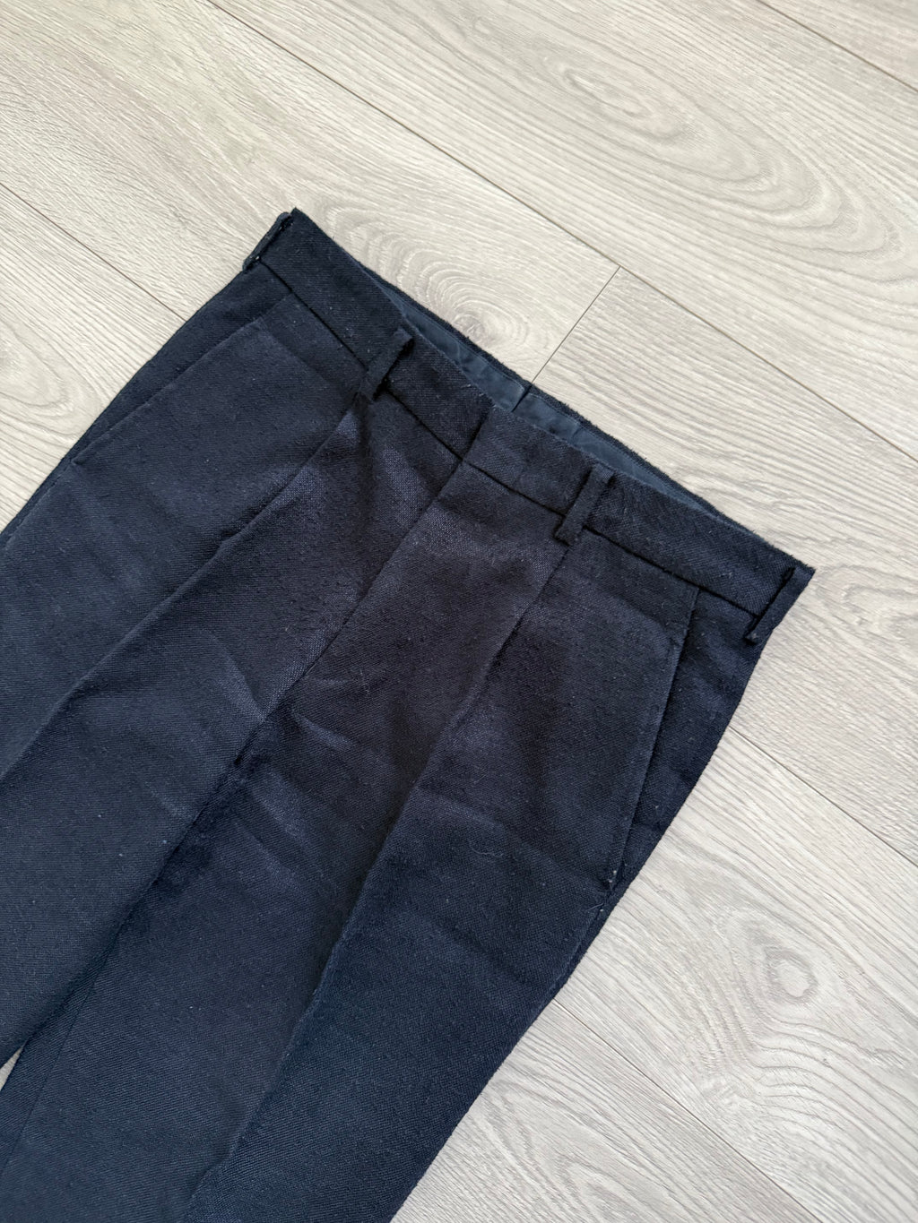 Comme Des Garcons Homme Plus SS1998 Structured Poly 'Pilled' Blue Suit - Size M Jacket / 32" Waist