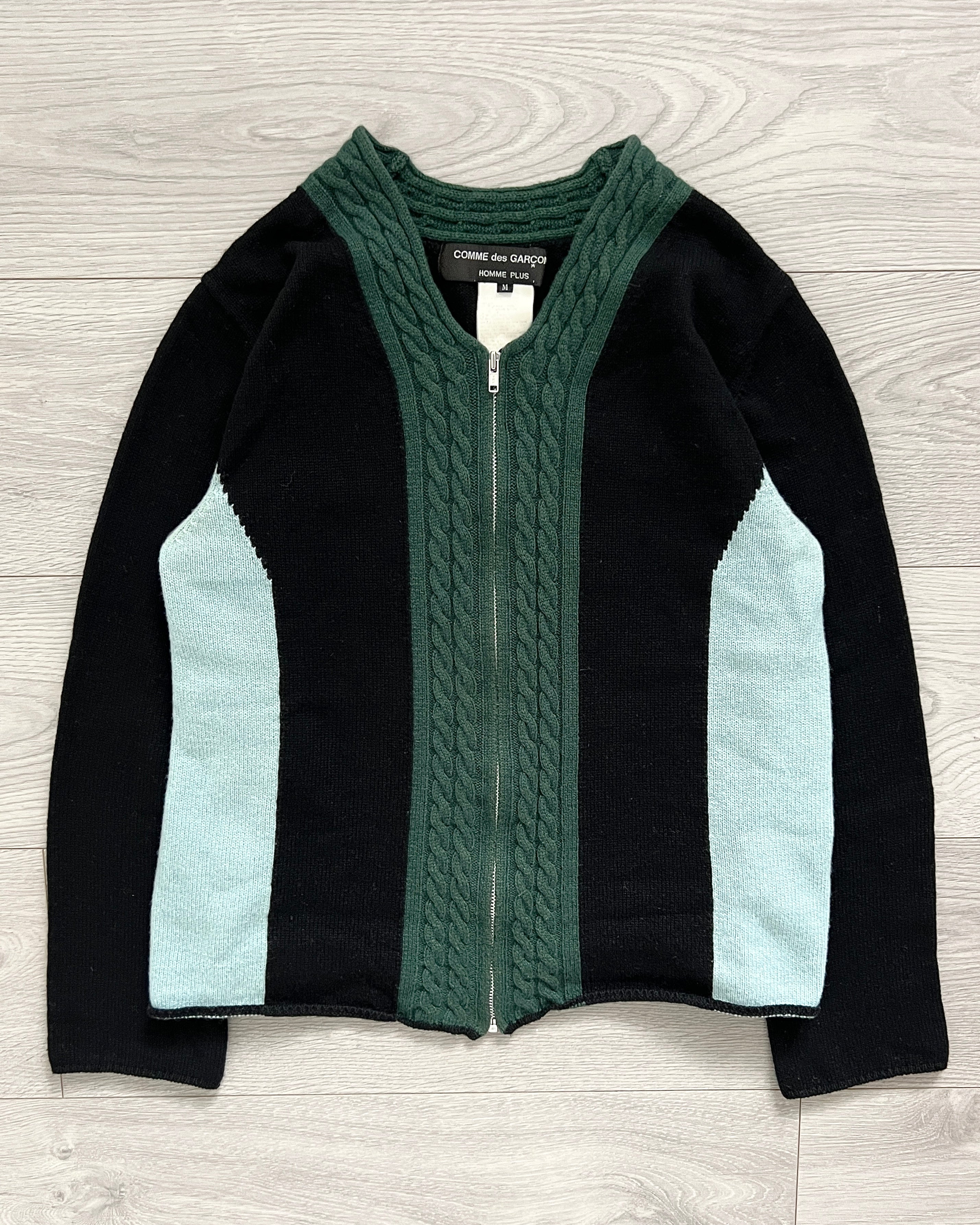 Comme Des Garcons Homme Plus AW2000 Zip-Front Knit Cardigan