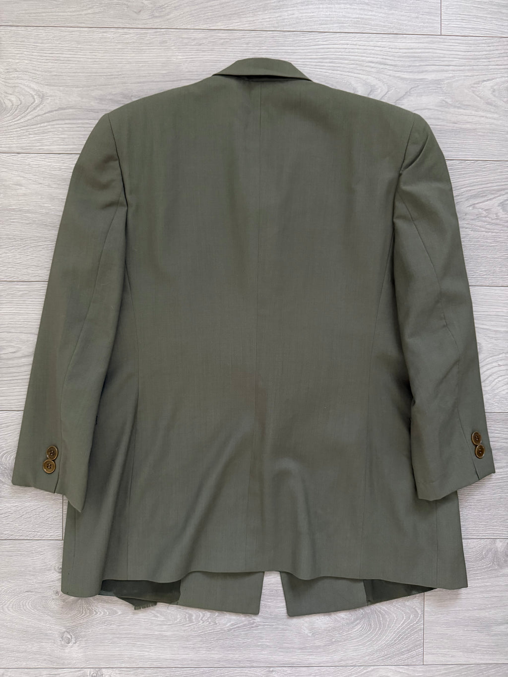 Basile 1980s Peaked Lapel Double Breasted Draped Wool Suit - Size S Jacket / 28" Waist