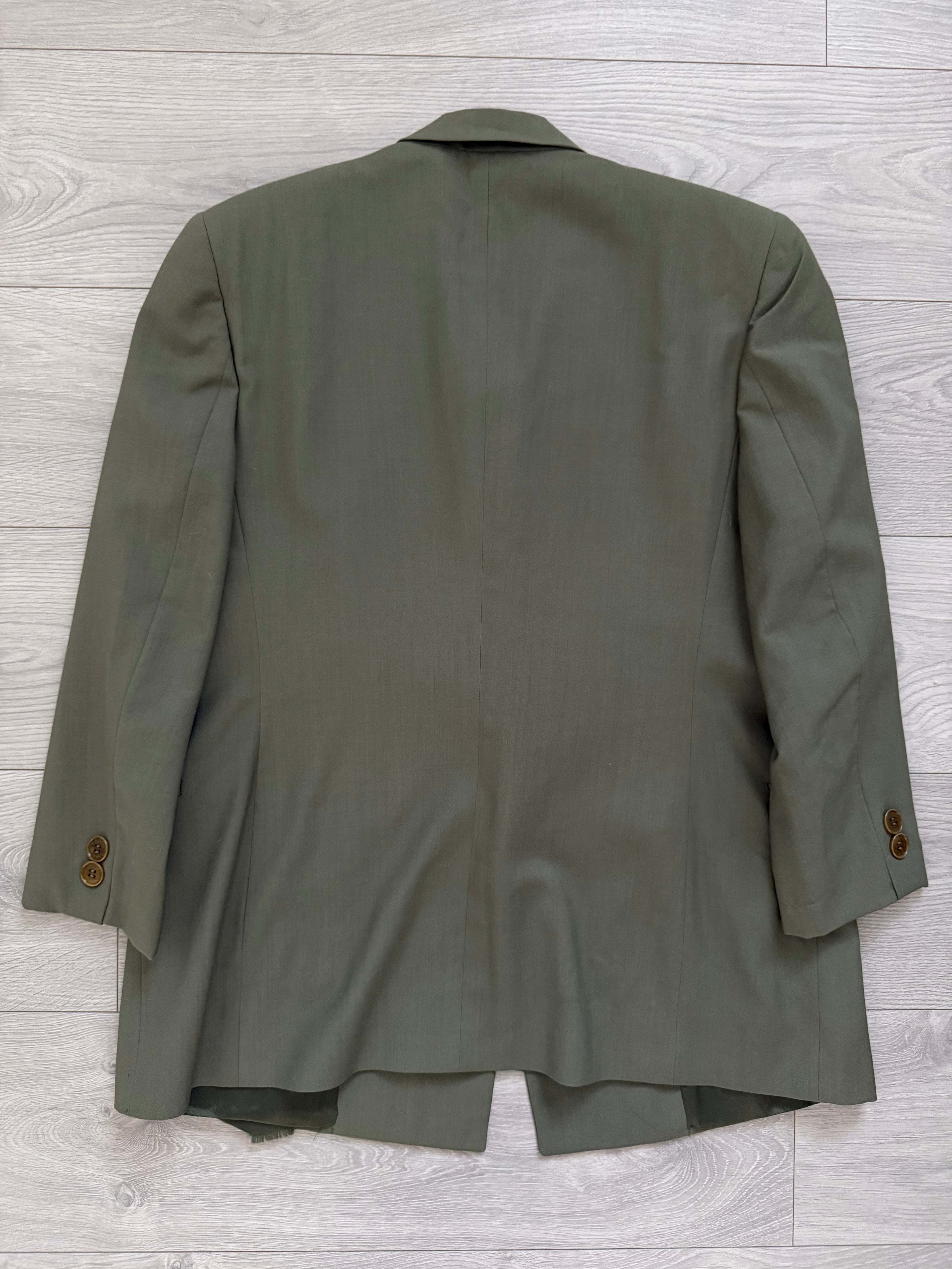 Basile 1980s Peaked Lapel Double Breasted Draped Wool Suit - Size S Jacket / 28" Waist