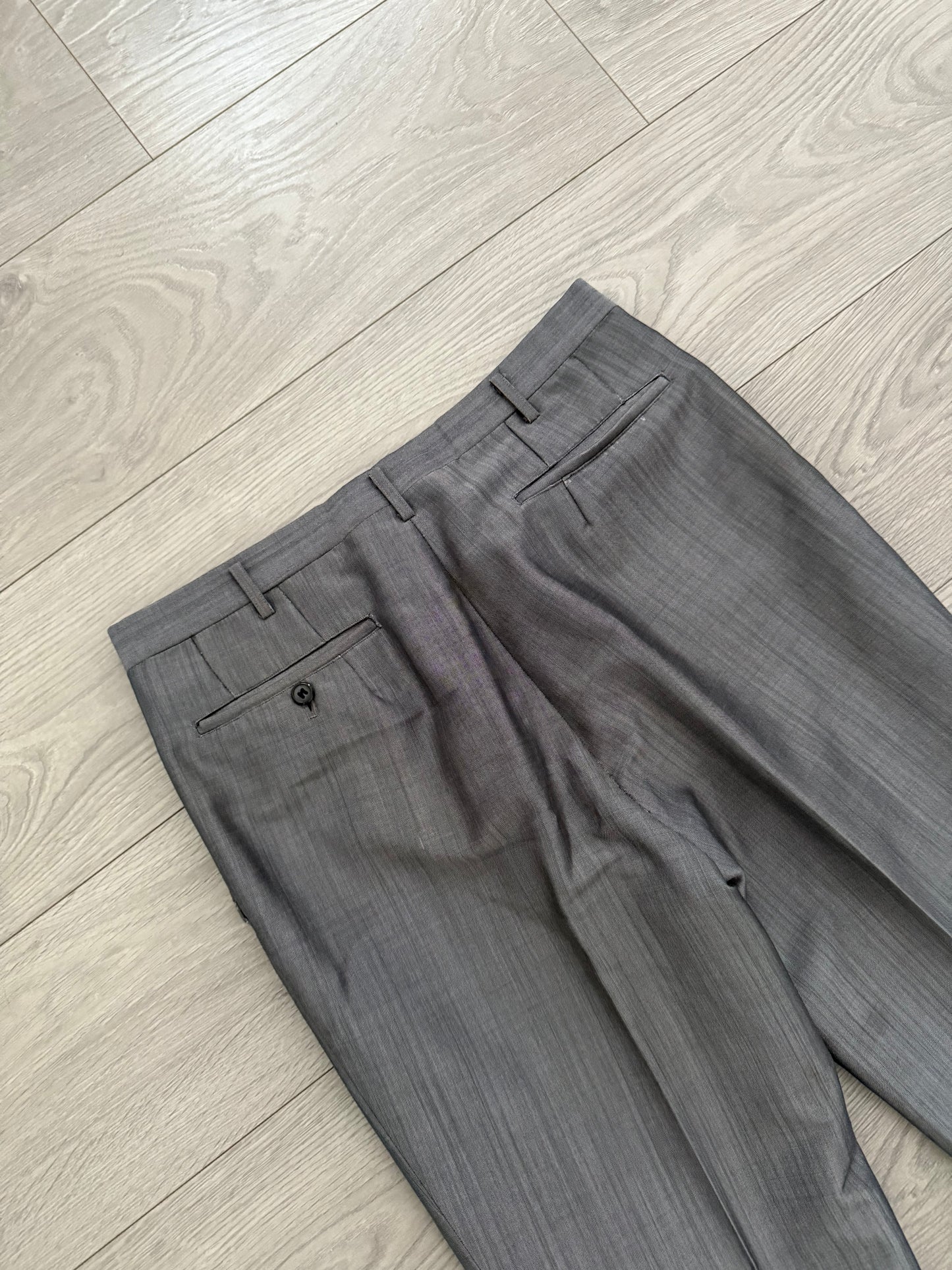 Doremuil Fabric Pleated Wool Suit - Size M Jacket / 32" Waist