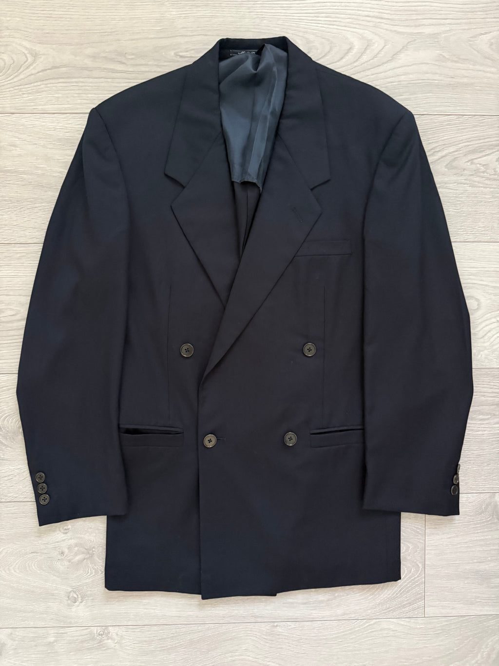 Versace 1980s Double Breasted Notch Lapel Wool Sports Blazer Jacket - Size S