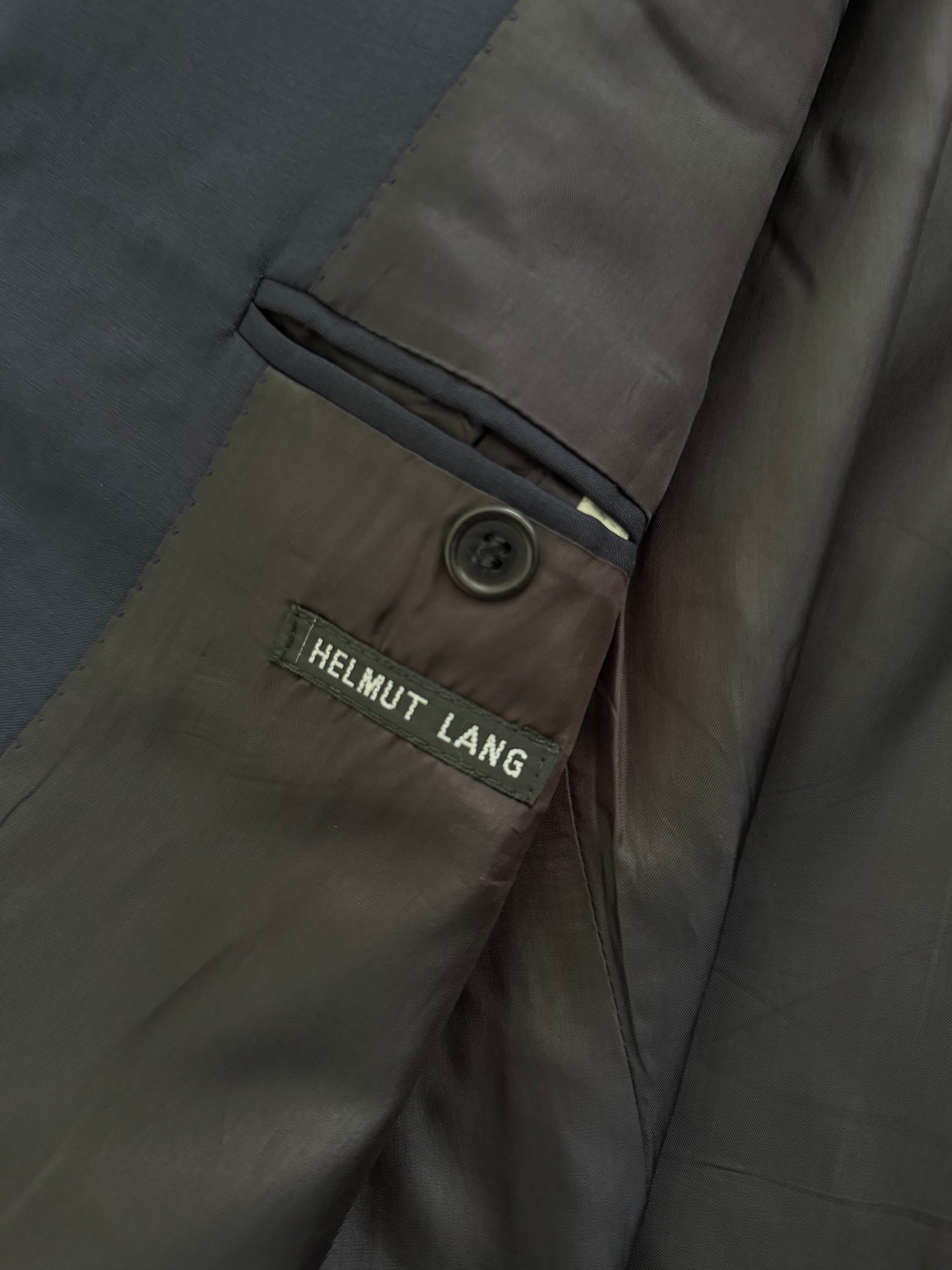 Helmut Lang 1999 Metal Tab 3B Navy Wool Suit - Size S Jacket / 30" Waist