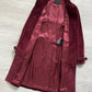Prada FW2017 Runway Burgundy Red Western Corduroy Belted Coat - Size M