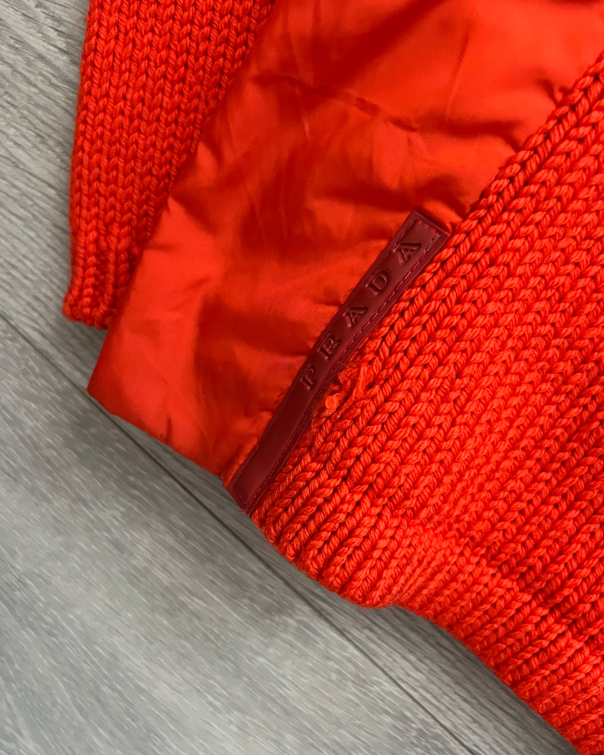 Prada Sport FW1999 Nylon Panelled High Neck Knit Sweater - Size S