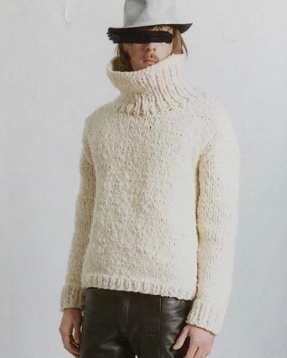 Martin Margiela FW2004 Oversized Neck Chunky Knit Sweater - Size S
