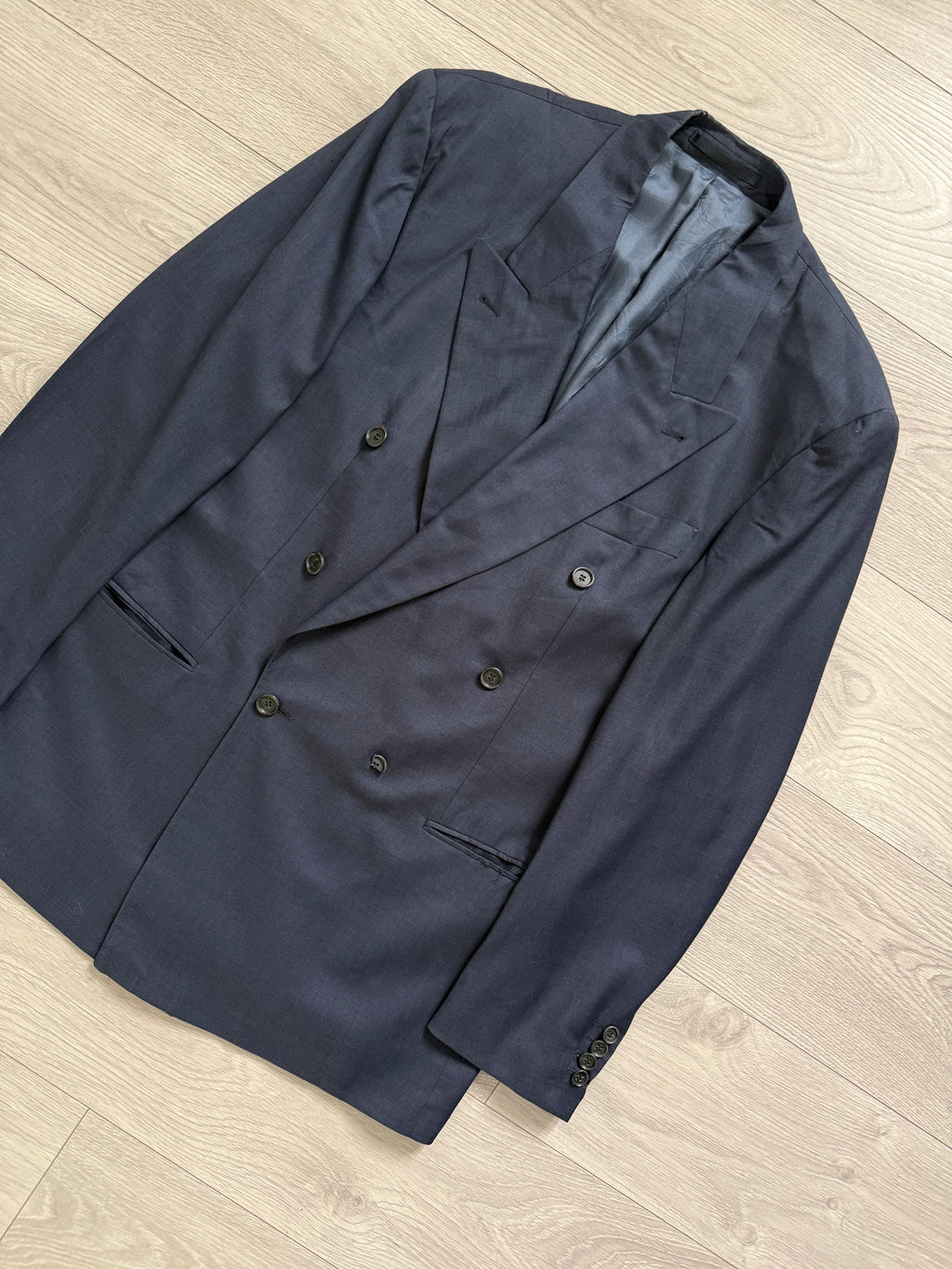 Hugo Boss 1980s 'Al Capone' Double Breasted Peaked Lapel Sports Jacket Blazer - Size L