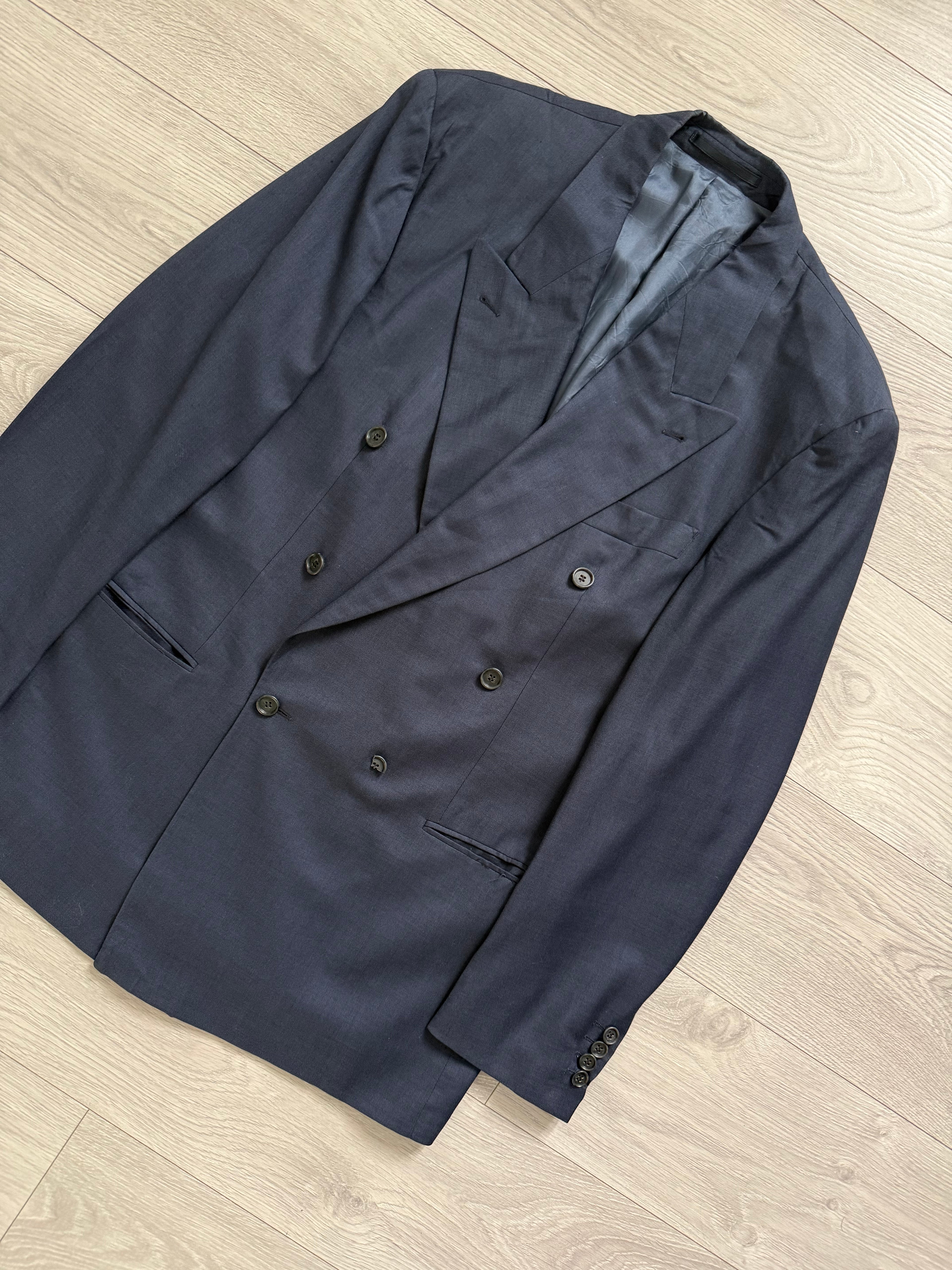 Hugo Boss 1980s 'Al Capone' Double Breasted Peaked Lapel Sports Jacket Blazer - Size L