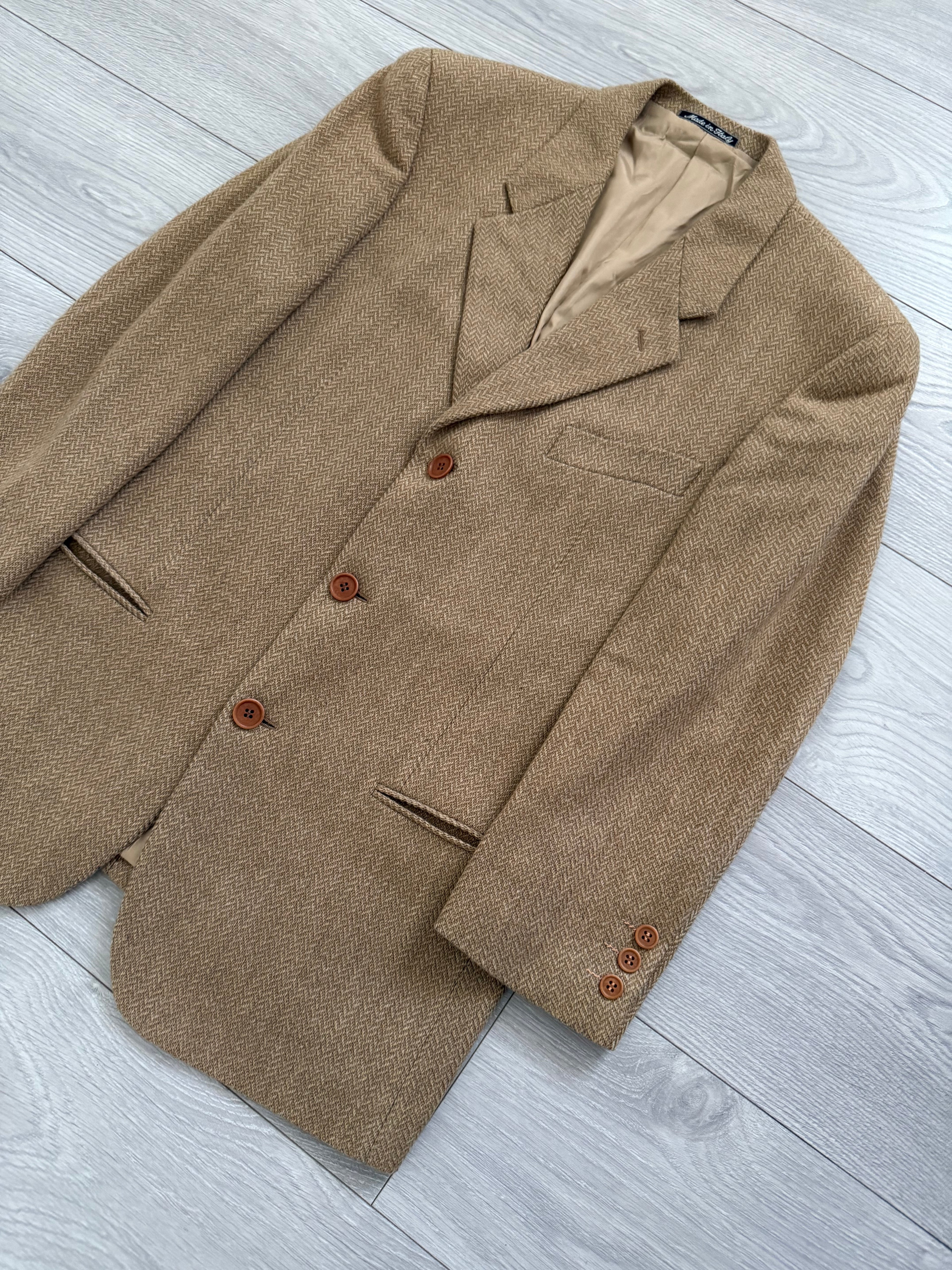 Giorgio Armani 1980s Wool Cashmere 3B Sports Jacket Blazer - Size M