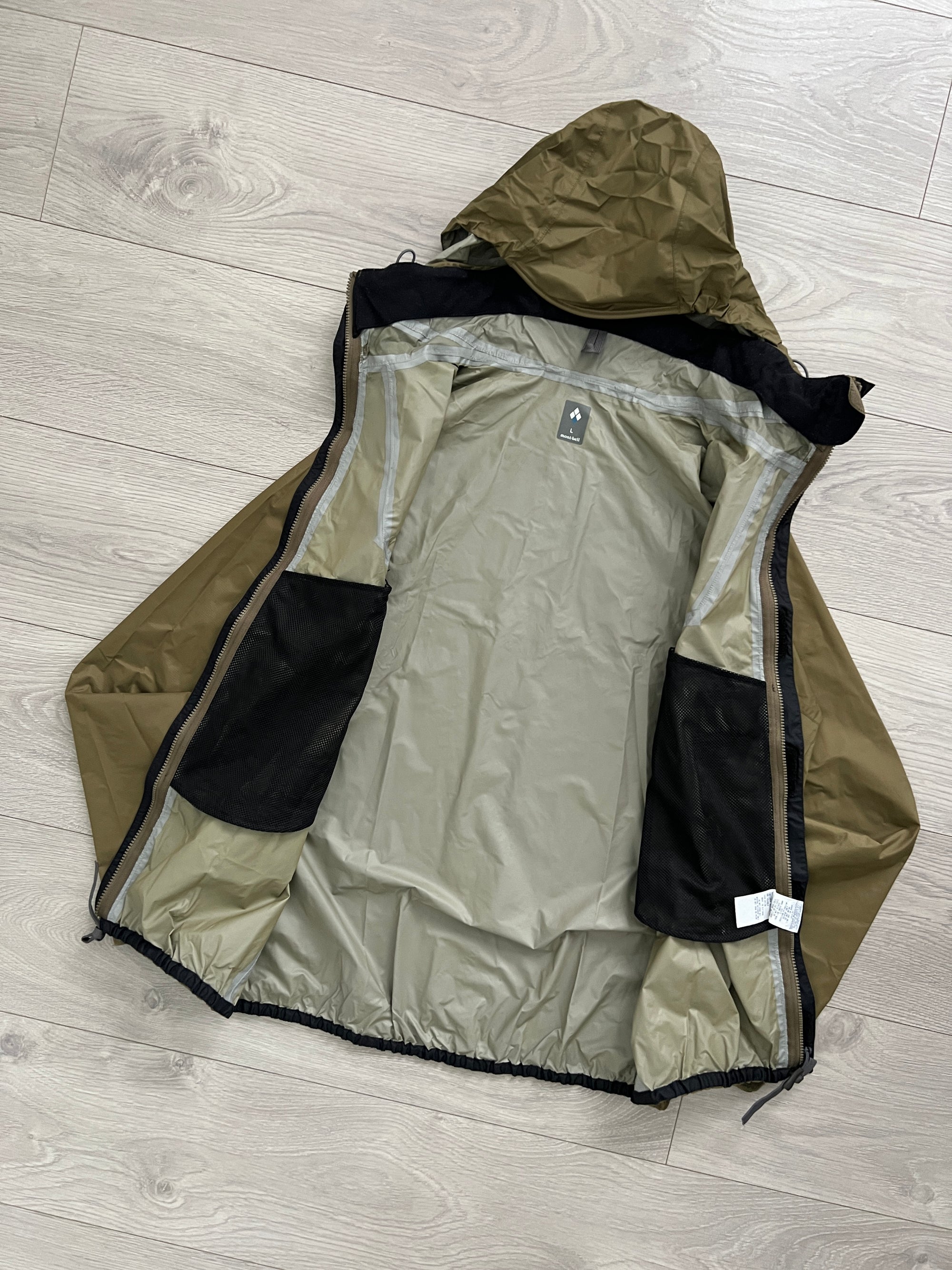 Montbell 00s Waterproof Rain Jacket Crocodile Green - Size M