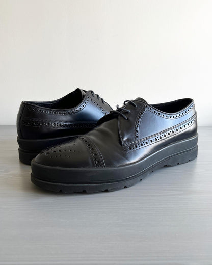 Prada Rubber Sole Brogue Derby Shoes - Size US10