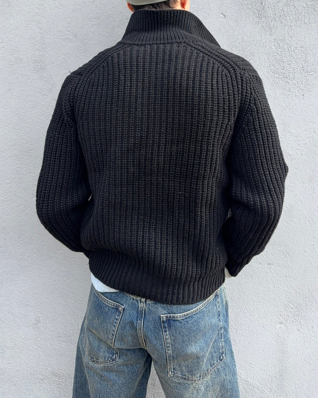 Comme Des Garcons Homme Plus FW2002 Zip Front Geometric Knit Jacket - Size S