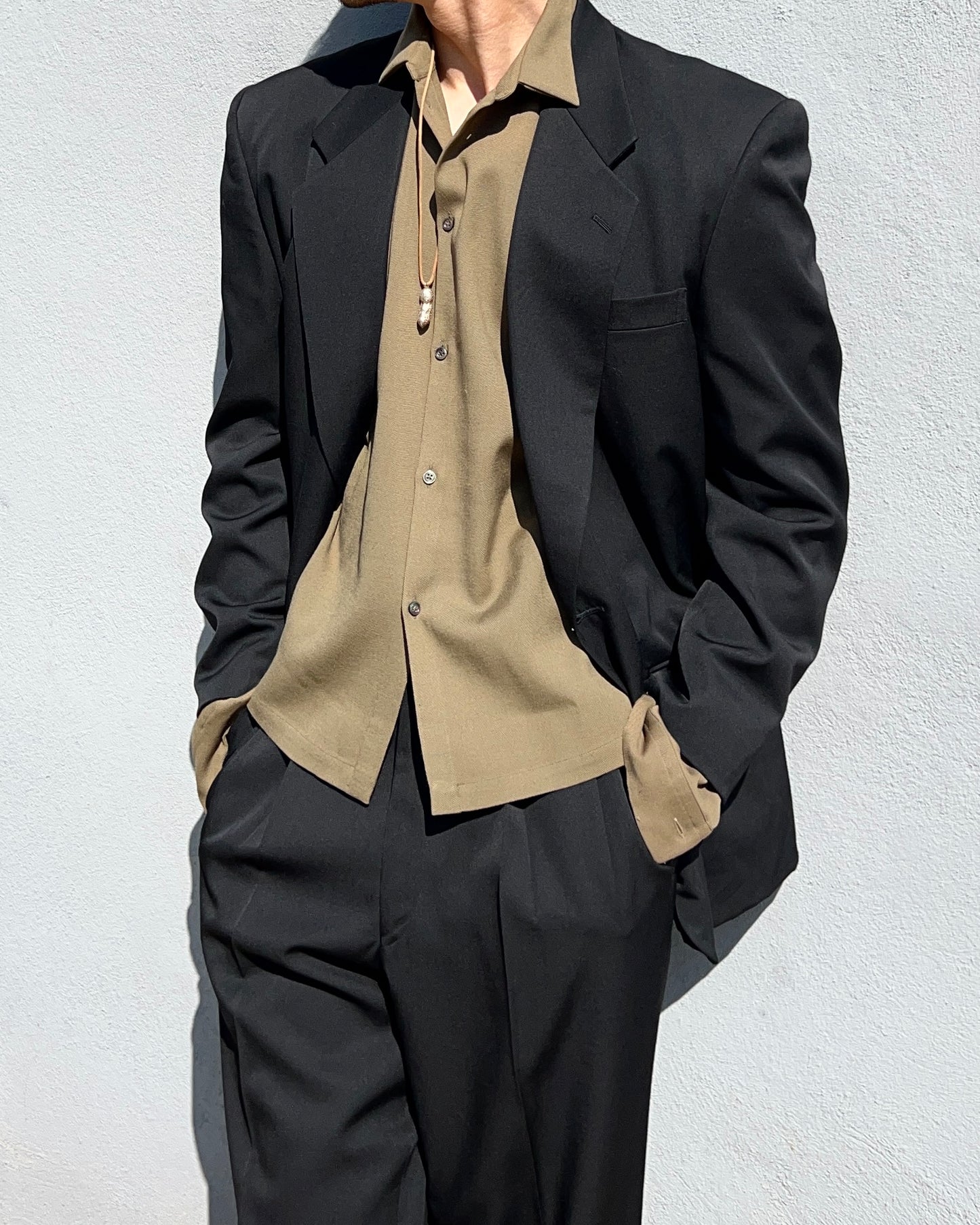 Comme Des Garcons Homme 1992 Double-Pleated Black Wool Suit - Size M Jacket / 30" Waist
