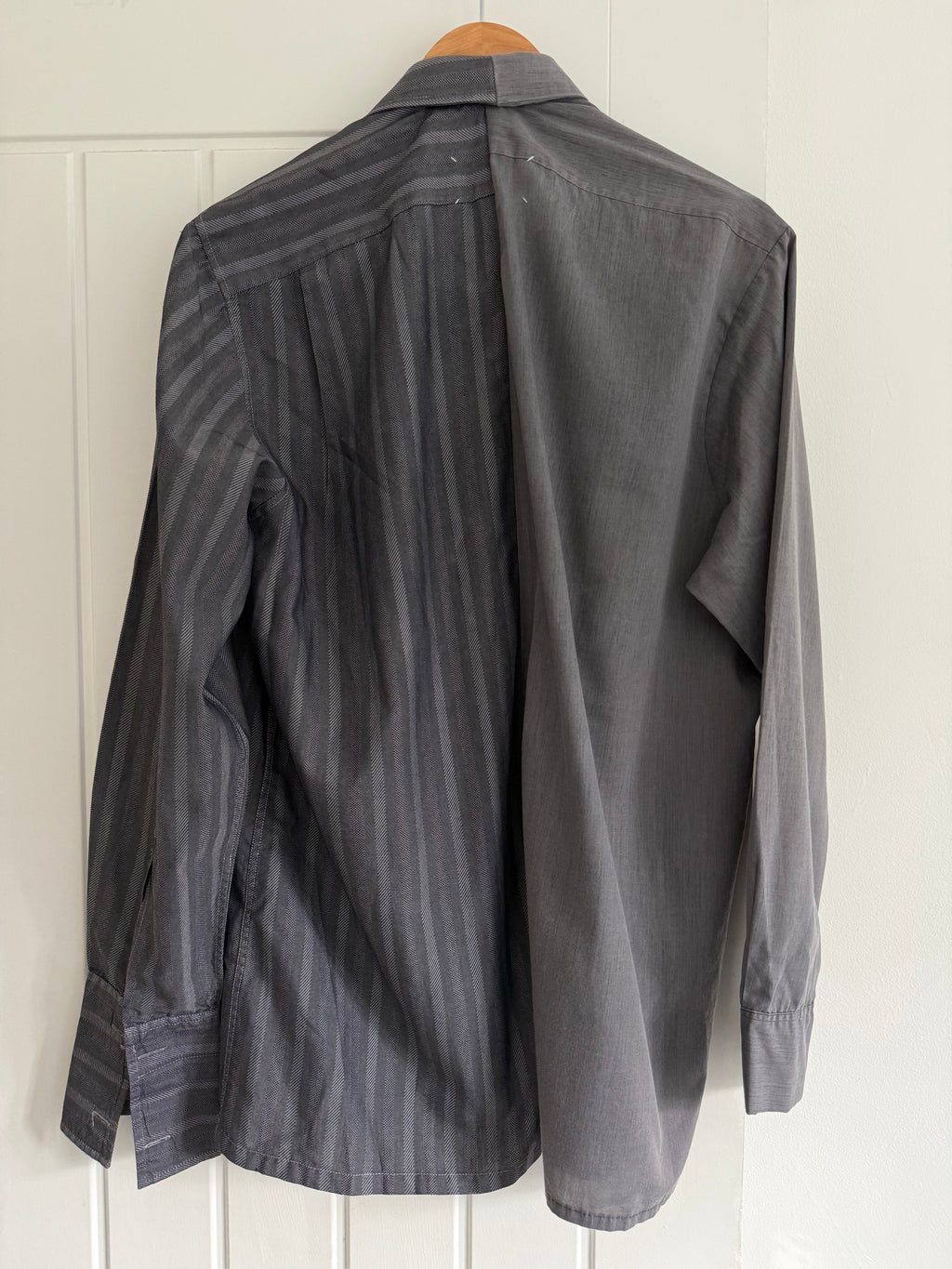 Maison Martin Margiela AW2001 Artisanal Line (0)(10) Reconstructed Split Shirt - Size L