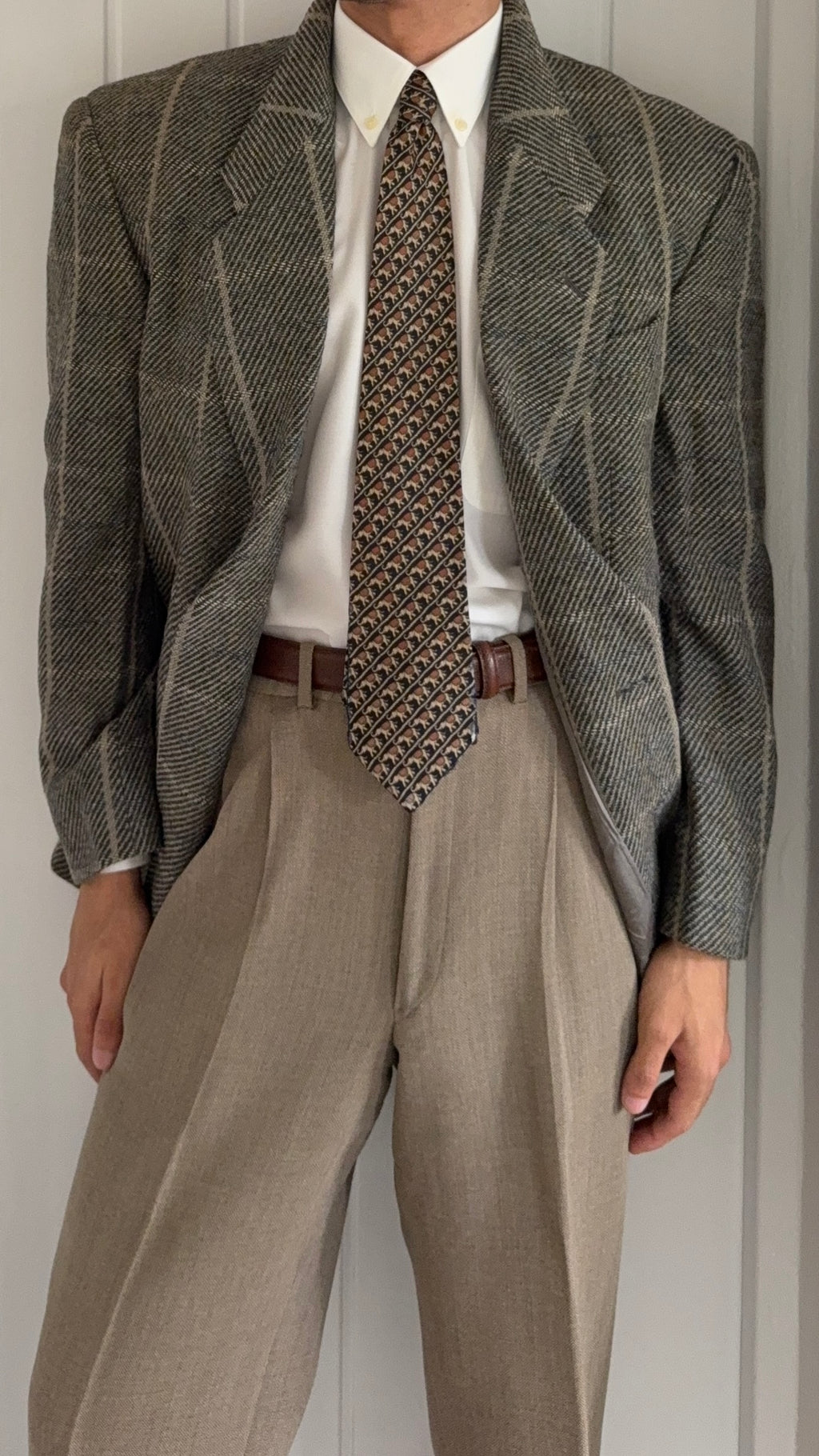 Giorgio Armani Mainline 1980s 2B Wool Sport Jacket Blazer - Size L