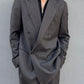 Armani 1990s Double Breasted Pleated Wool Suit - Size L Jacket / 34" Waist