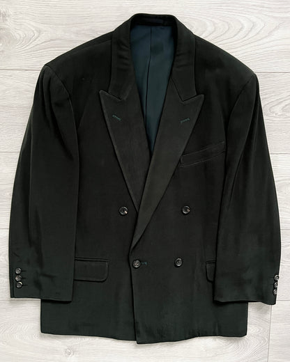 Comme Des Garcons Homme Plus AW1990 Pleated Double-Breasted Ribbed Suit - Size S Jacket / 30" Waist