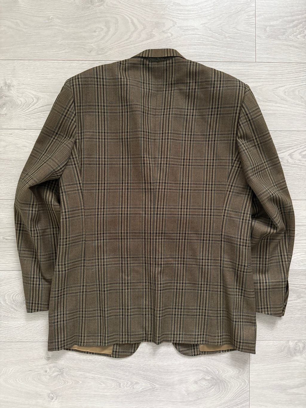 Valentino 1980s Wool Check Sports Blazer Jacket - Size L