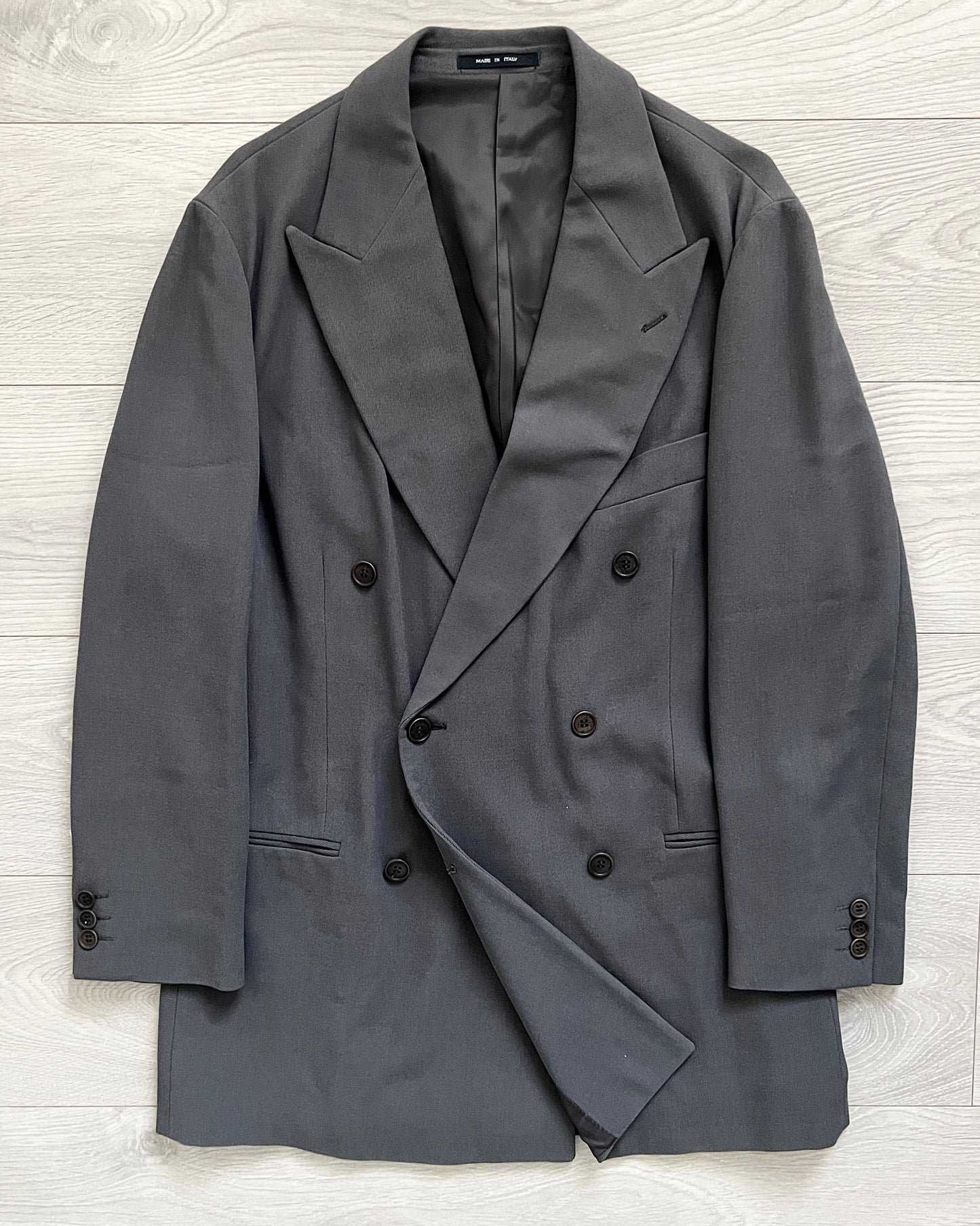 Emporio Armani 1980s Double-Breasted Double-Pleat Suit - Size M Jacket / 32" Waist