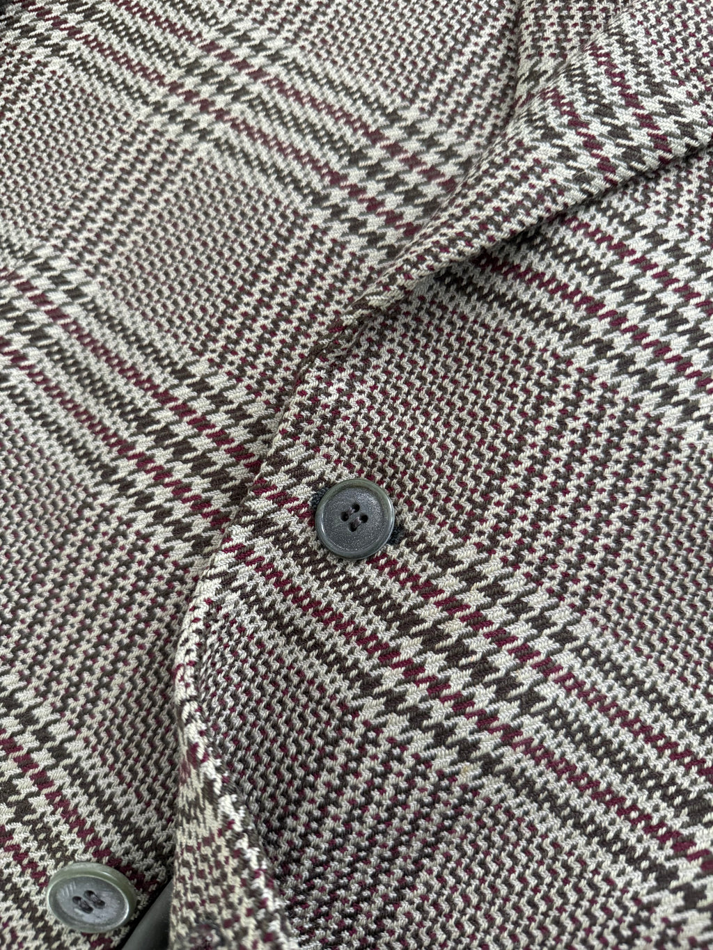 Armani Mainline 1980s 2B Textured Wool Check Sports Jacket Blazer - Size XL
