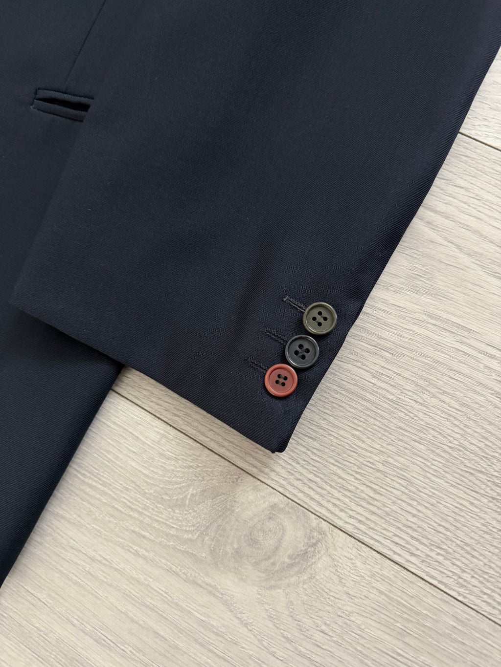 Emporio Armani 1990s 3B Navy Wool Sport Jacket Blazer - Size L