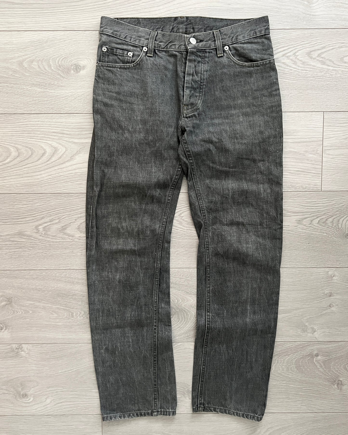 Helmut Lang 1999 Classic Cut Grey Classic 5-Pocket Denim - Size 30