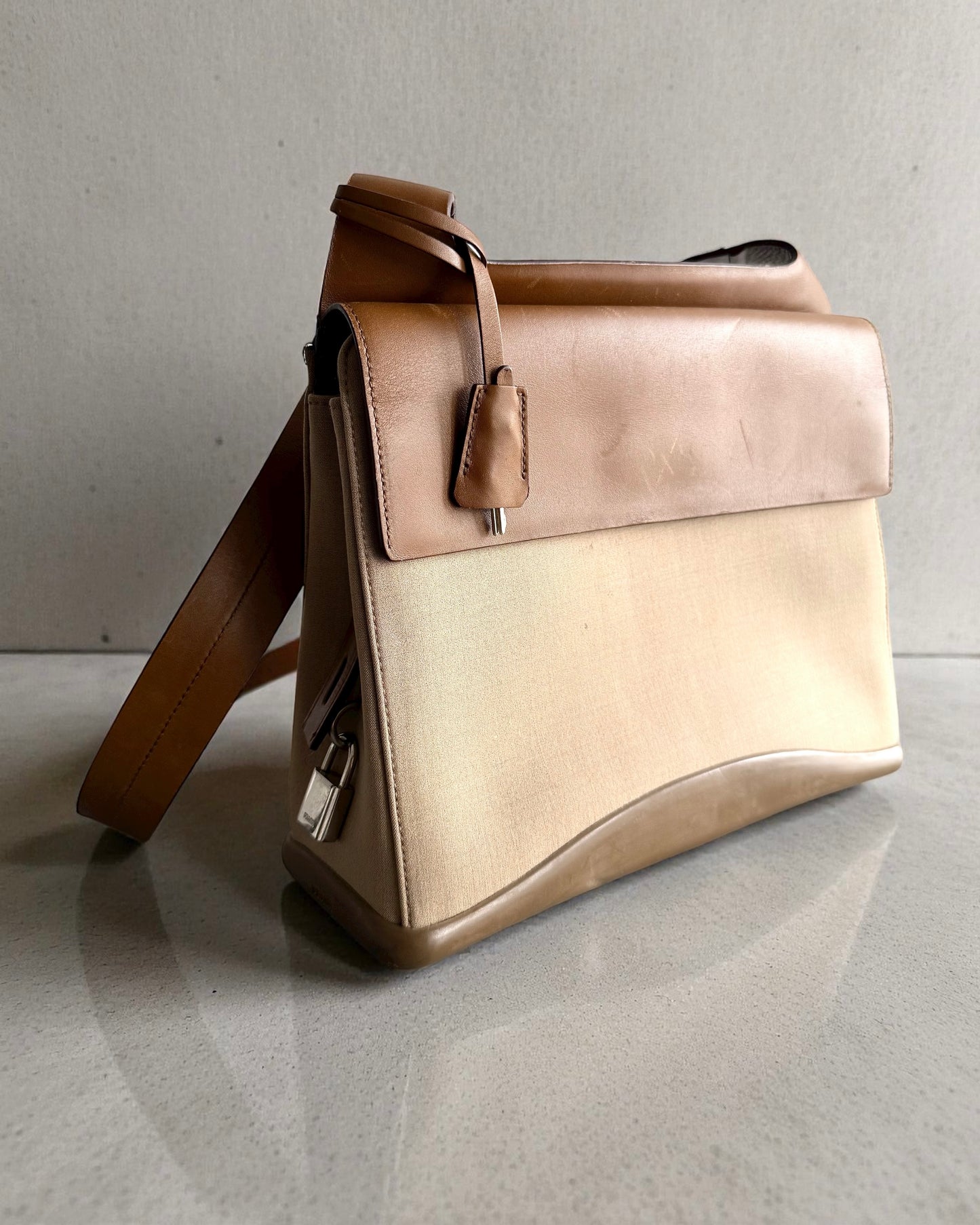 Prada 2001 Tracolla Crossbody Leather Bag