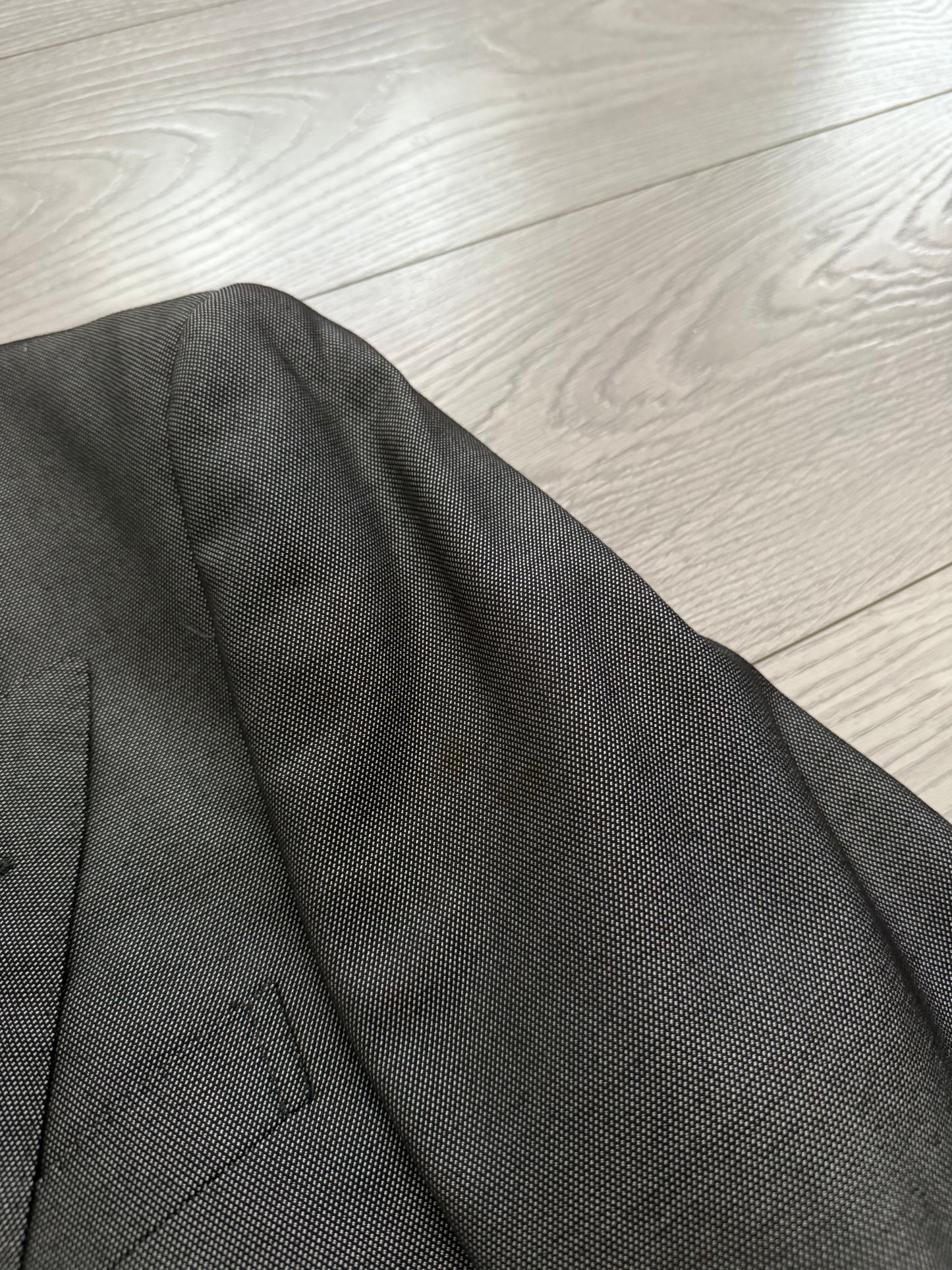 Yves Saint Laurent 1990s Double-Breasted Pleated Wool Suit - Size S Jacket / 30" Waist