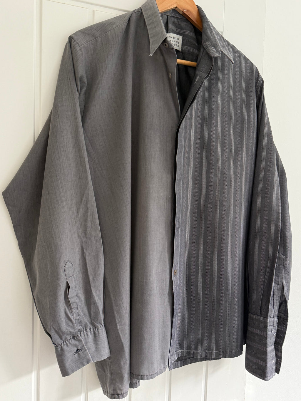 Maison Martin Margiela AW2001 Artisanal Line (0)(10) Reconstructed Split Shirt - Size L