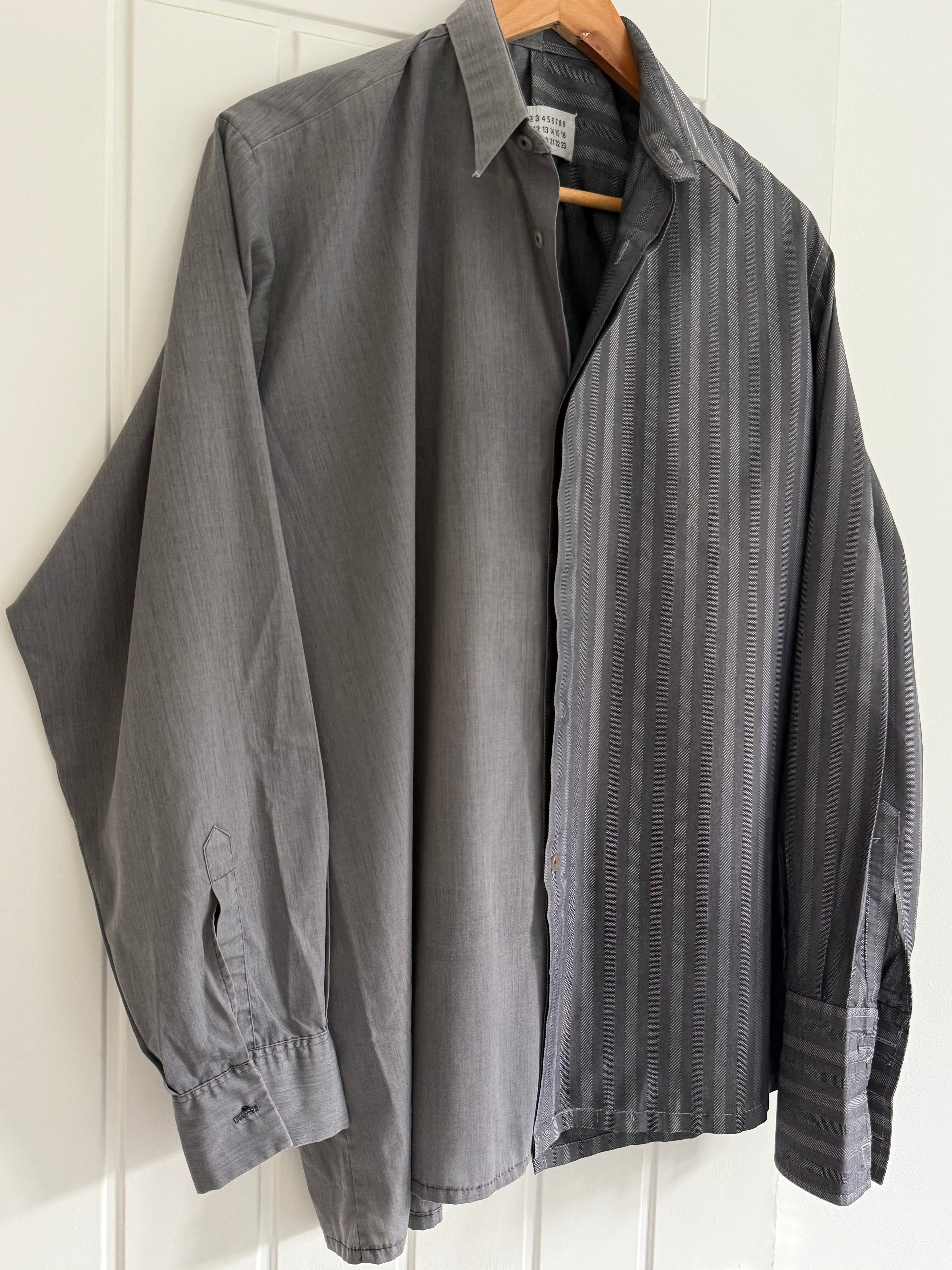 Maison Martin Margiela AW2001 Artisanal Line (0)(10) Reconstructed Split Shirt - Size L