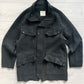 Final Home 1990s Raw Edge Curve Panelled Wool Coat - Size M