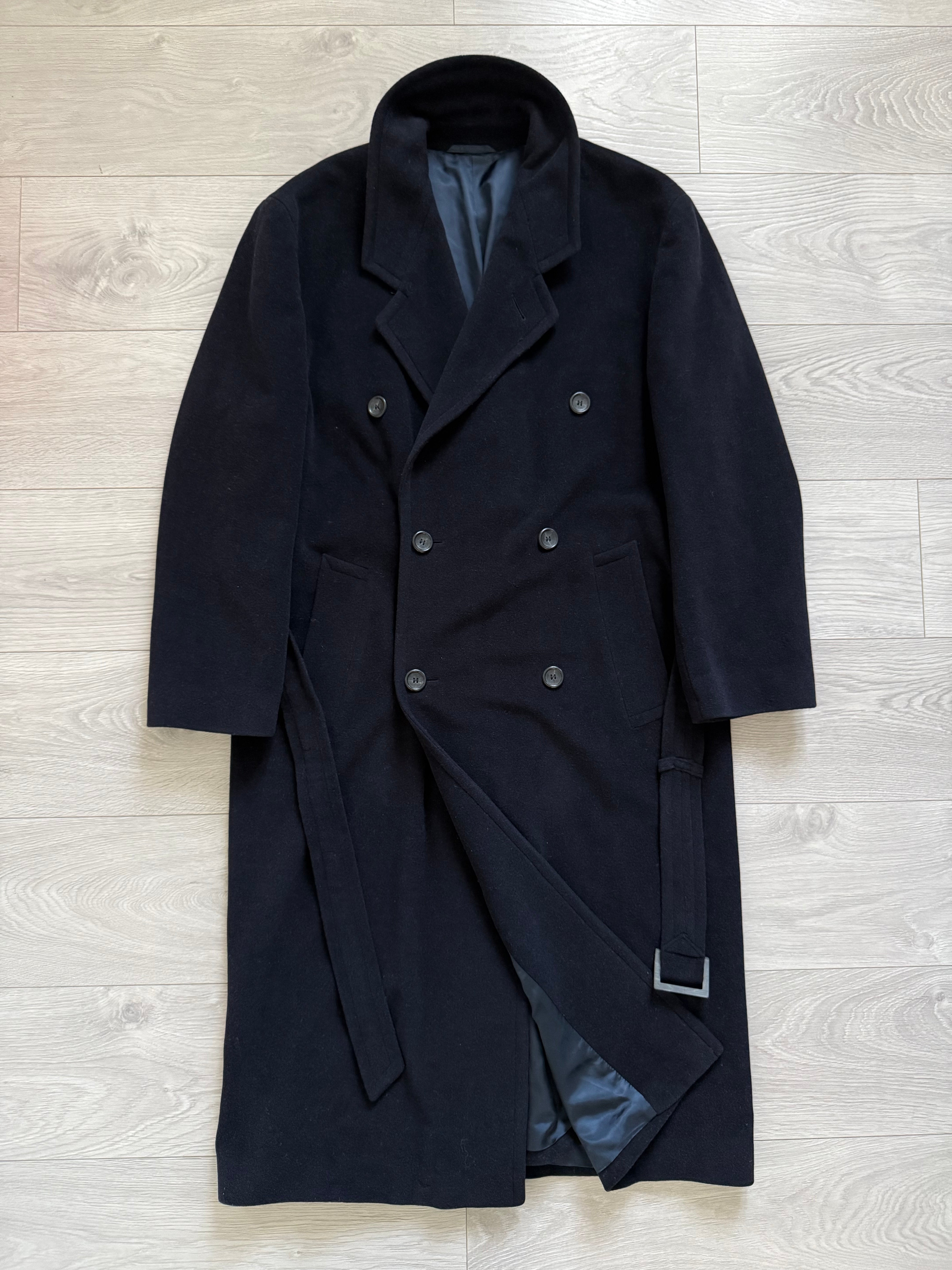 Hugo Boss 1980s 'Continental' Double-Breasted Wool Belted Coat