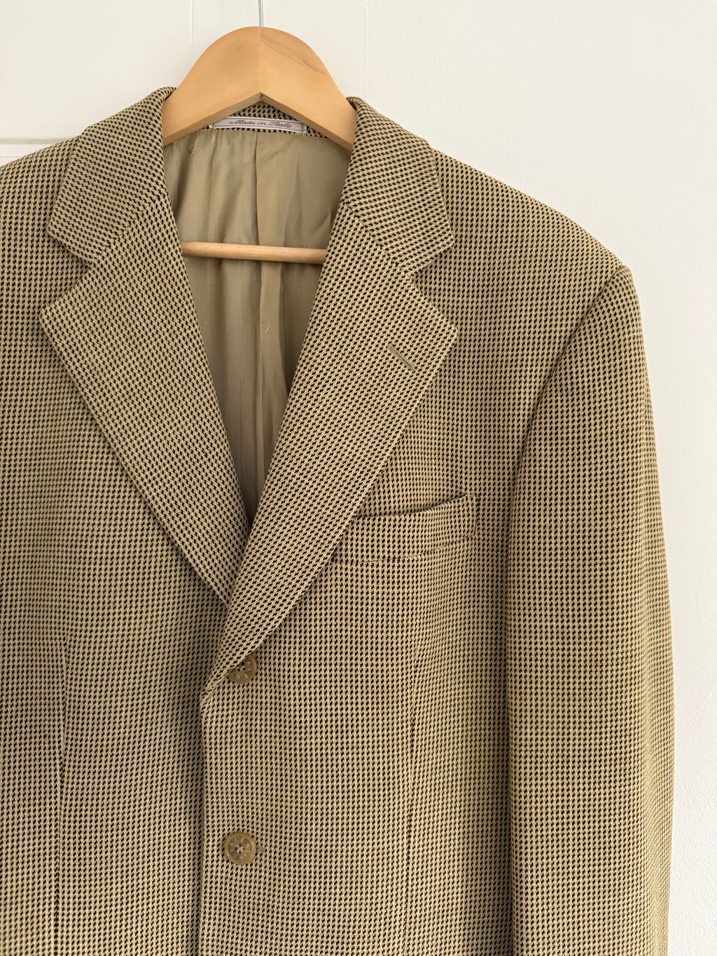 Valentino 1980s 3B Textured Wool Sports Jacket Blazer  - Size M