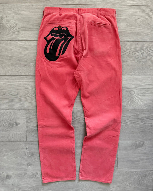 Comme Des Garcons Homme Plus SS2006 Rolling Stones Tongue Cord Pants - Size 31