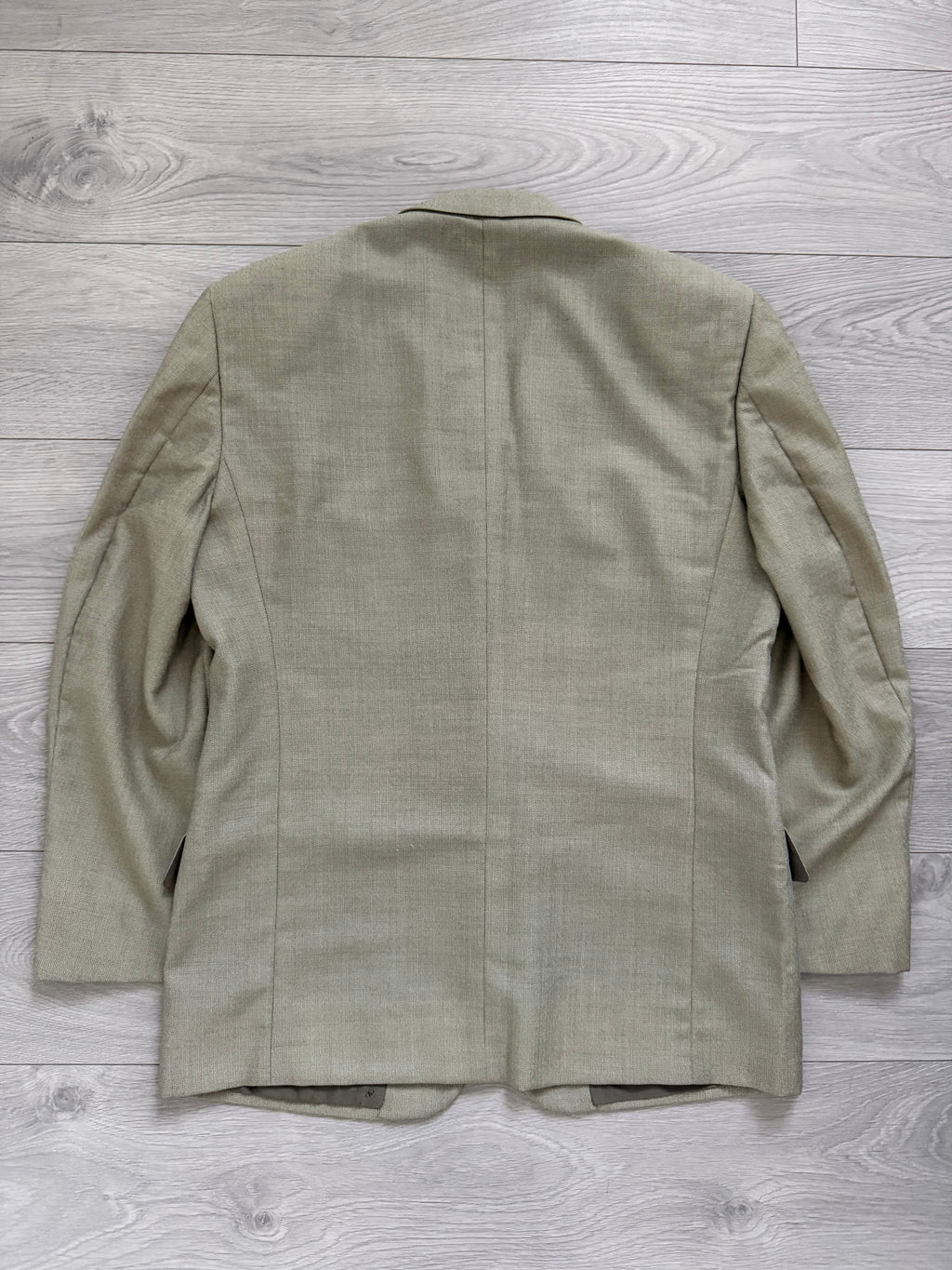 Valentino 1980s 3B Taupe Beige Wool Sports Blazer Jacket - Size XL