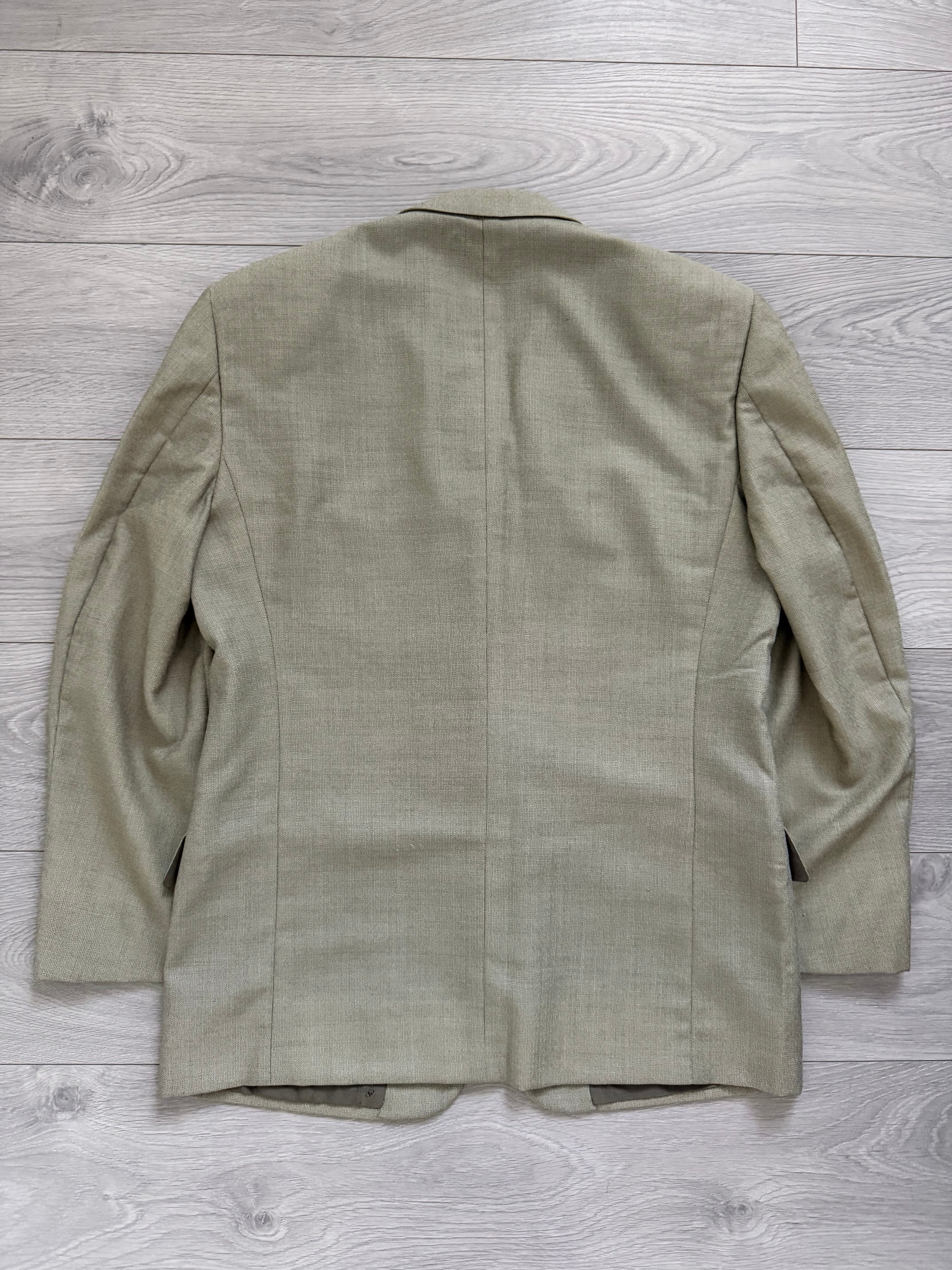 Valentino 1980s 3B Taupe Beige Wool Sports Blazer Jacket - Size XL