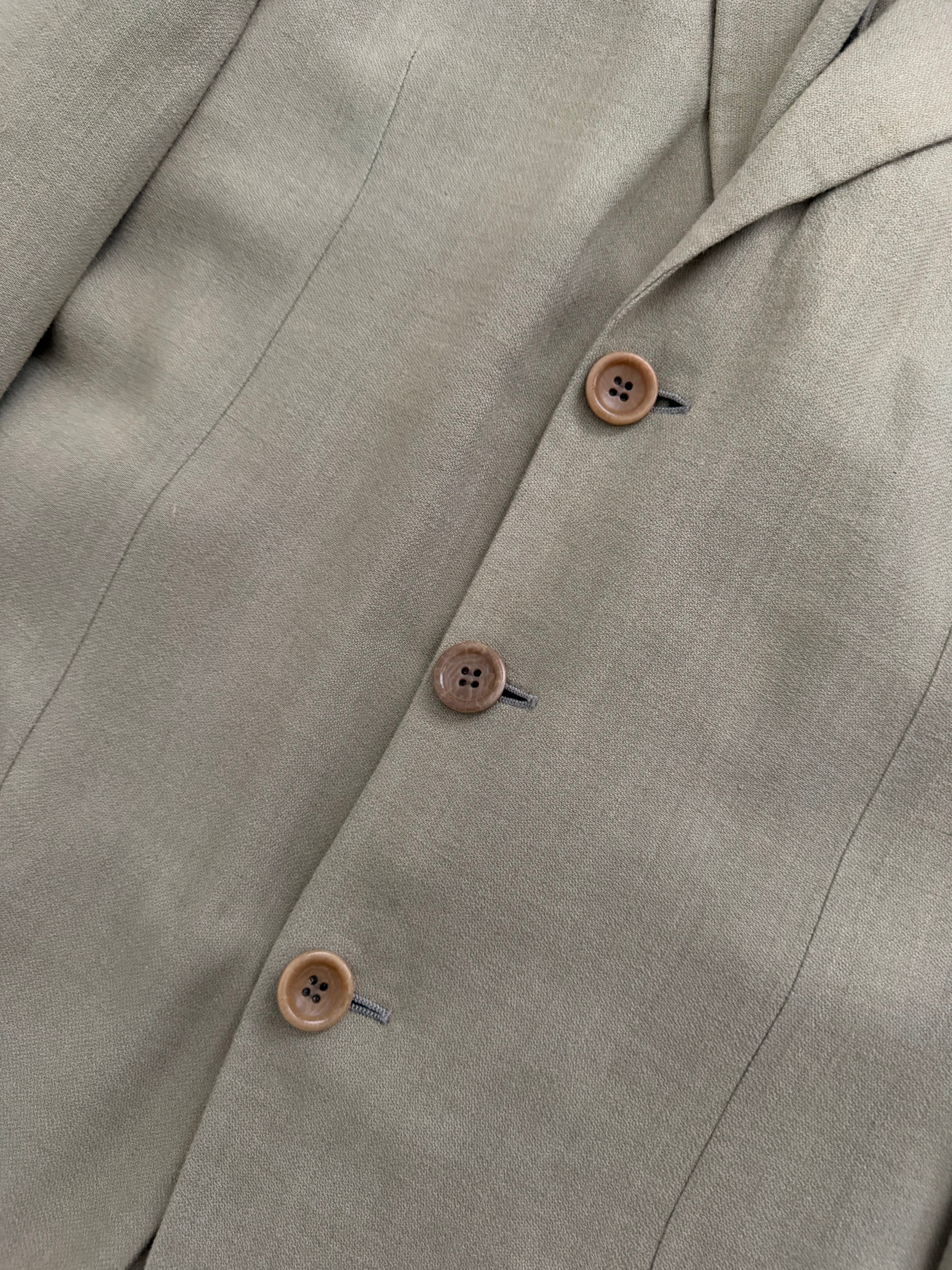 Armani 1990s 3B Linen Blend Unstructured Suit Beige - Size M Jacket / 32" Waist