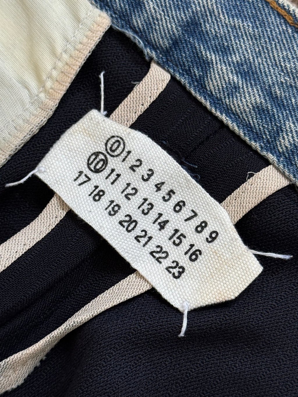 Maison Martin Margiela Artisanal Line (0)(10) SS2004 Re-Worked Denim Waistband Pants - Size 32" Waist